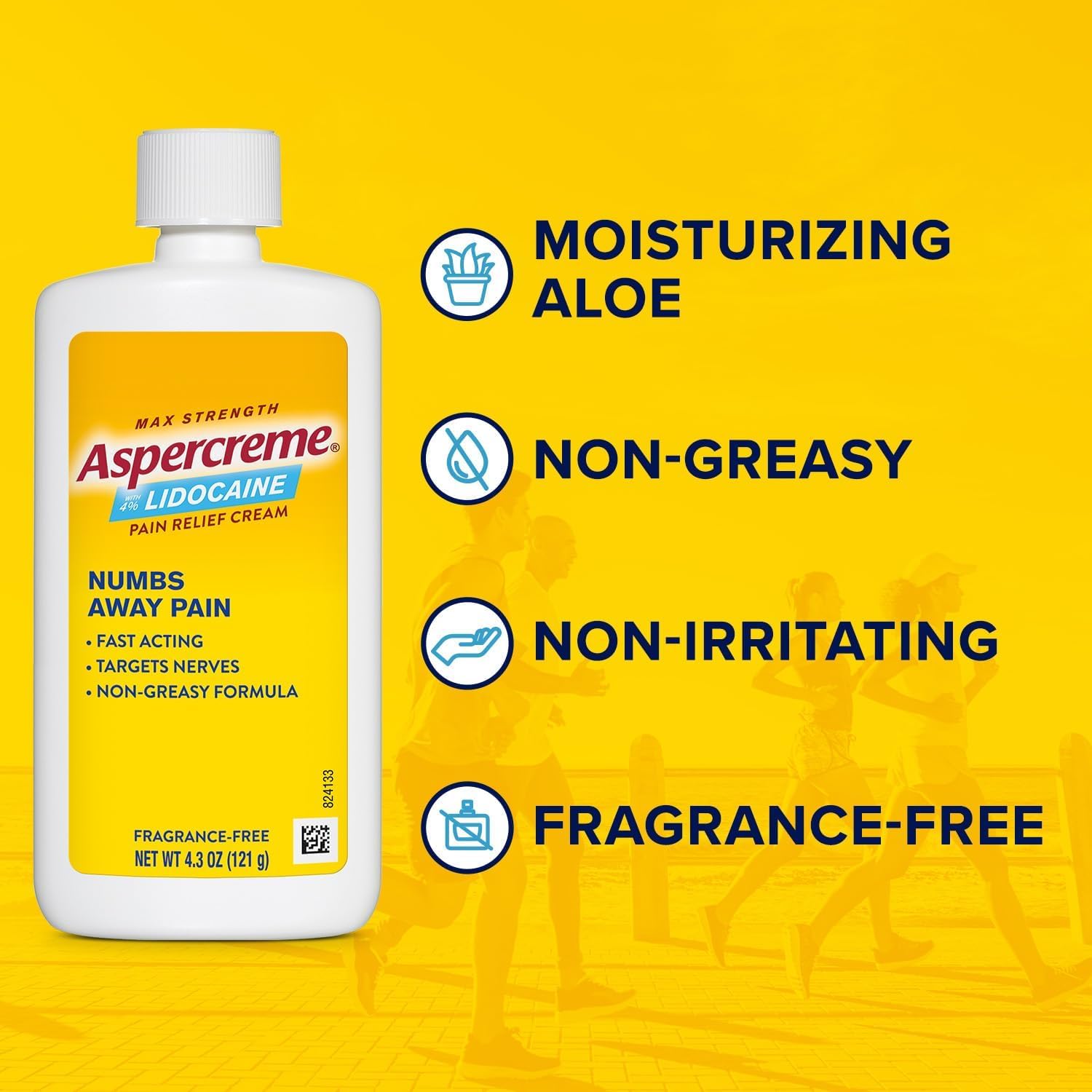 Aspercreme with Lidocaine Maximum Strength Pain Relief Cream, 4.3 Oz (Pack of 2) Aspercreme buy supplements canada