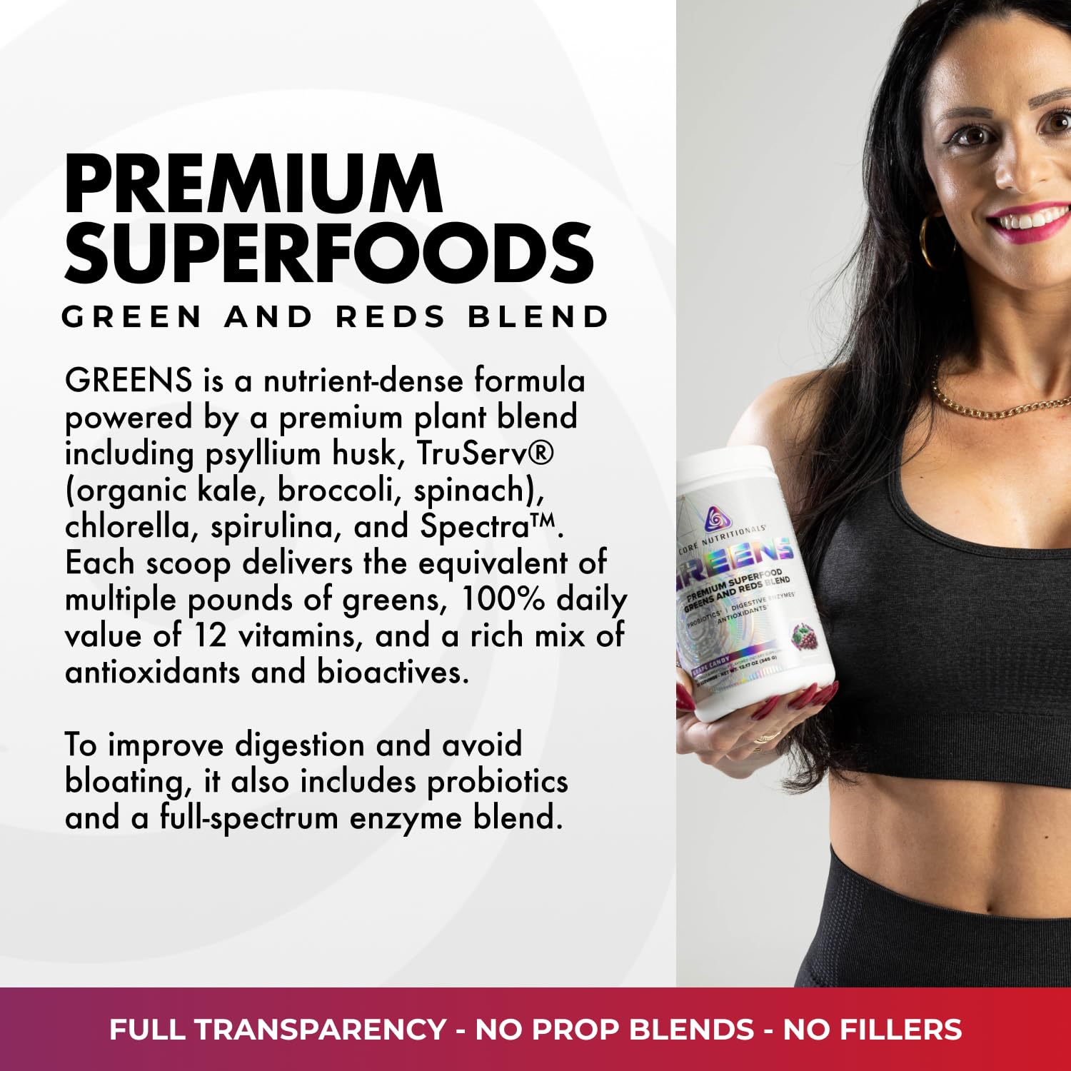 Core Nutritionals Greens | Premium Superfood Reds & Greens Blend | 5 Billion CFU Probiotics, Digestive Enzymes, & Antioxidants | 30 Servings (Berry Bliss) Core Nutritionals buy supplements canada