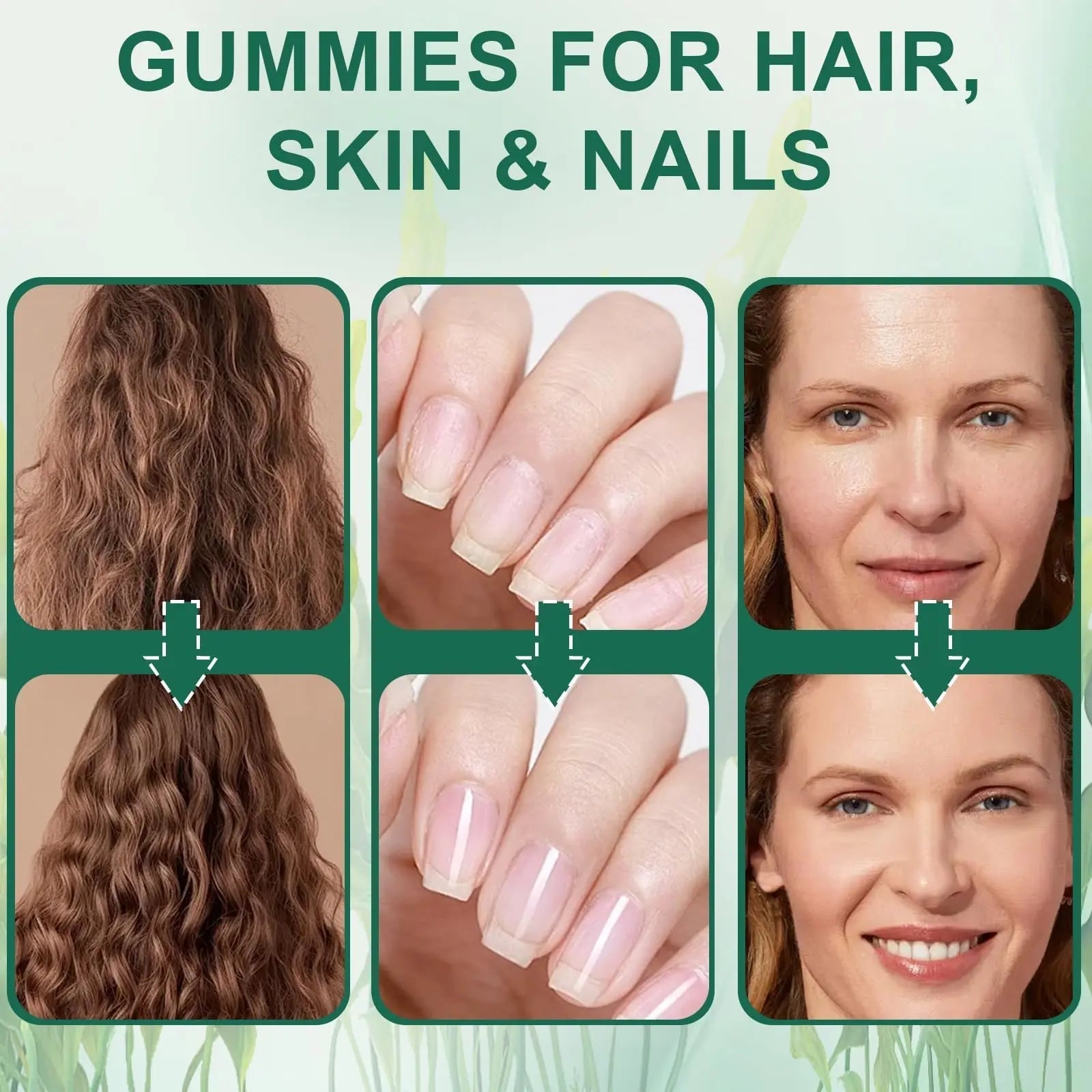 YATIME Hair Loss Gummies,Sea Moss Gummies with Vitamin C, Vitamin E, Aloe Vera, Pearl Powder Support Faster Hair Growth YATIME buy supplements canada