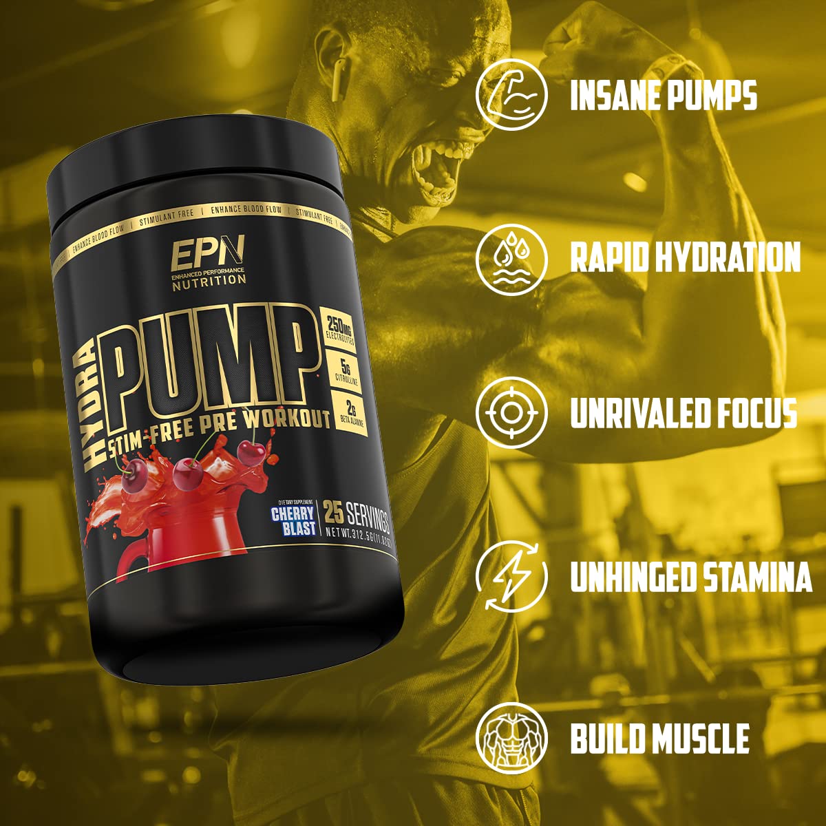HydraPump | #1 New Stim Free Pre Workout Powder w/ Nitric Oxide Booster, Electrolytes EPN Supplements buy supplements canada