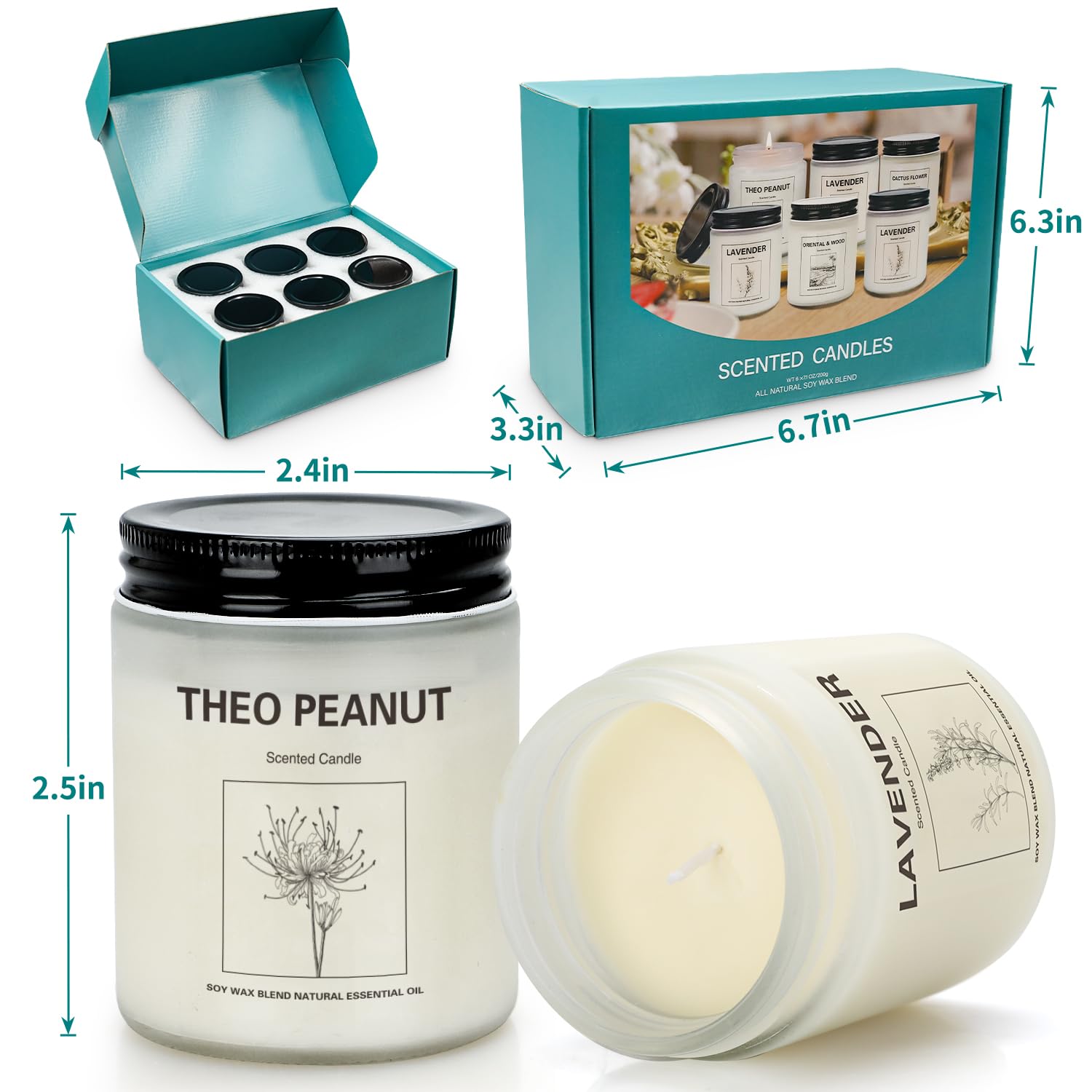 6 Pack Scented Candles, Aromatherapy Candles Gifts Set for Women, 42.6 oz 300 Hour Long Lasting YINUO LIGHT buy supplements canada