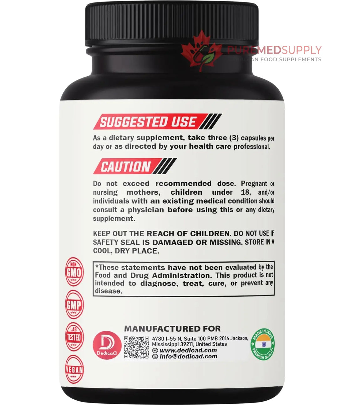 DEDICAD Sweet Wormwood Capsules 1500mg with Black Walnut & Cloves - 240 Vegan Capsules - Artemisia Annua Supplement for Immunity DEDICAD buy supplements canada