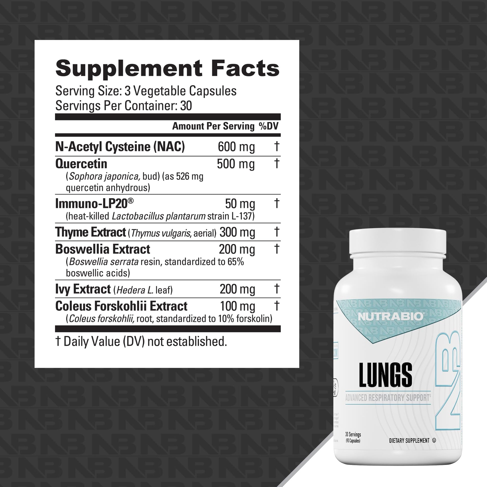 NutraBio Lungs Supplement - Blend of Immuno-LP20 and Natural Extracts to Help Support Respiratory & Immune Health - 90 Capsules NutraBio buy supplements canada
