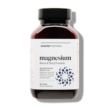 Smarter Nutrition Magnesium Complex - Chelated Magnesium Glycinate with Citrate, Malate and L-Theanine for Sleep, Muscle Relaxation and Stress Support