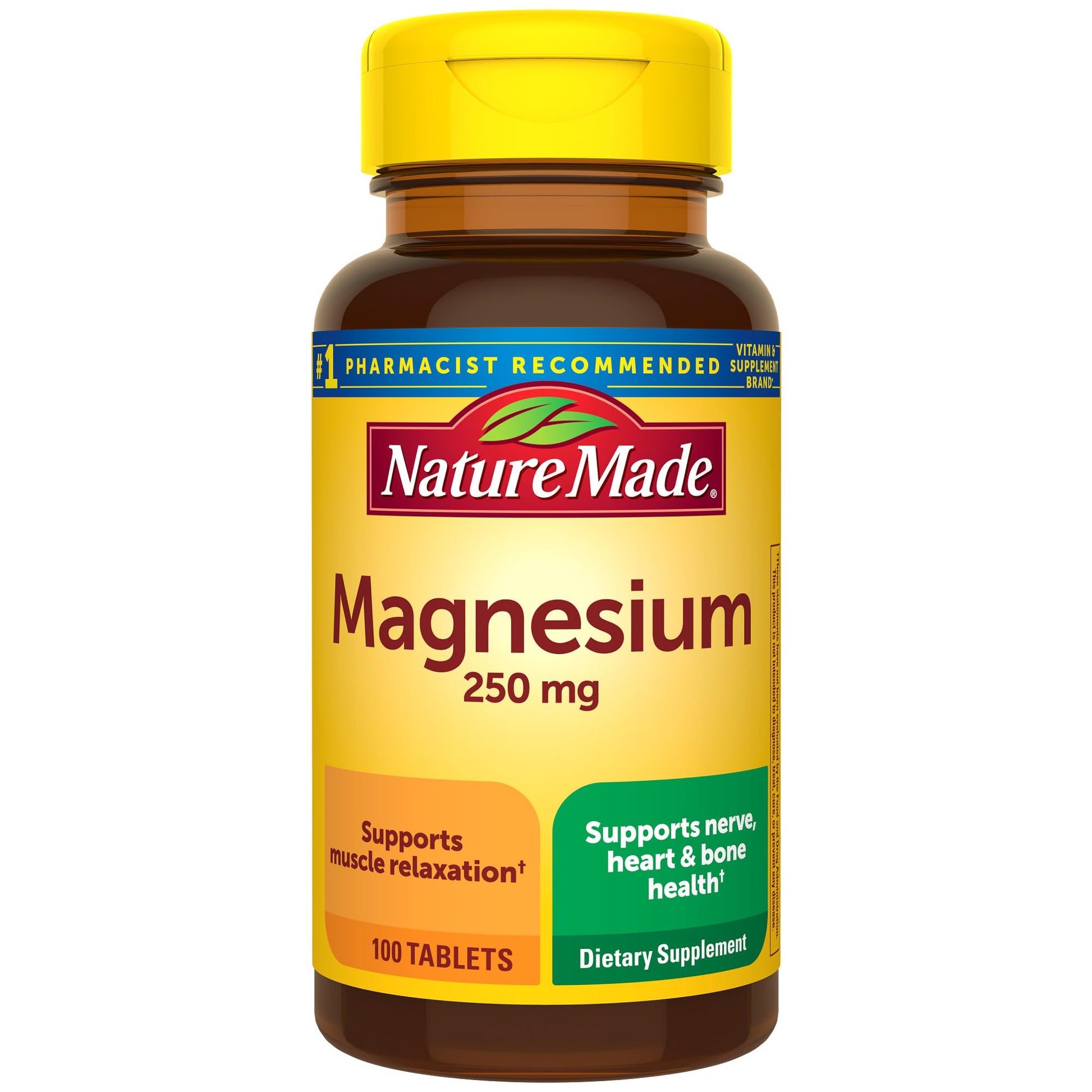 Nature Made Magnesium Oxide 250 mg, Magnesium Supplements for Men and Women, Support for Muscle, Heart, Bone and Nerve Health, 100 Tablets, 100 Day Supply Nature Made buy supplements canada