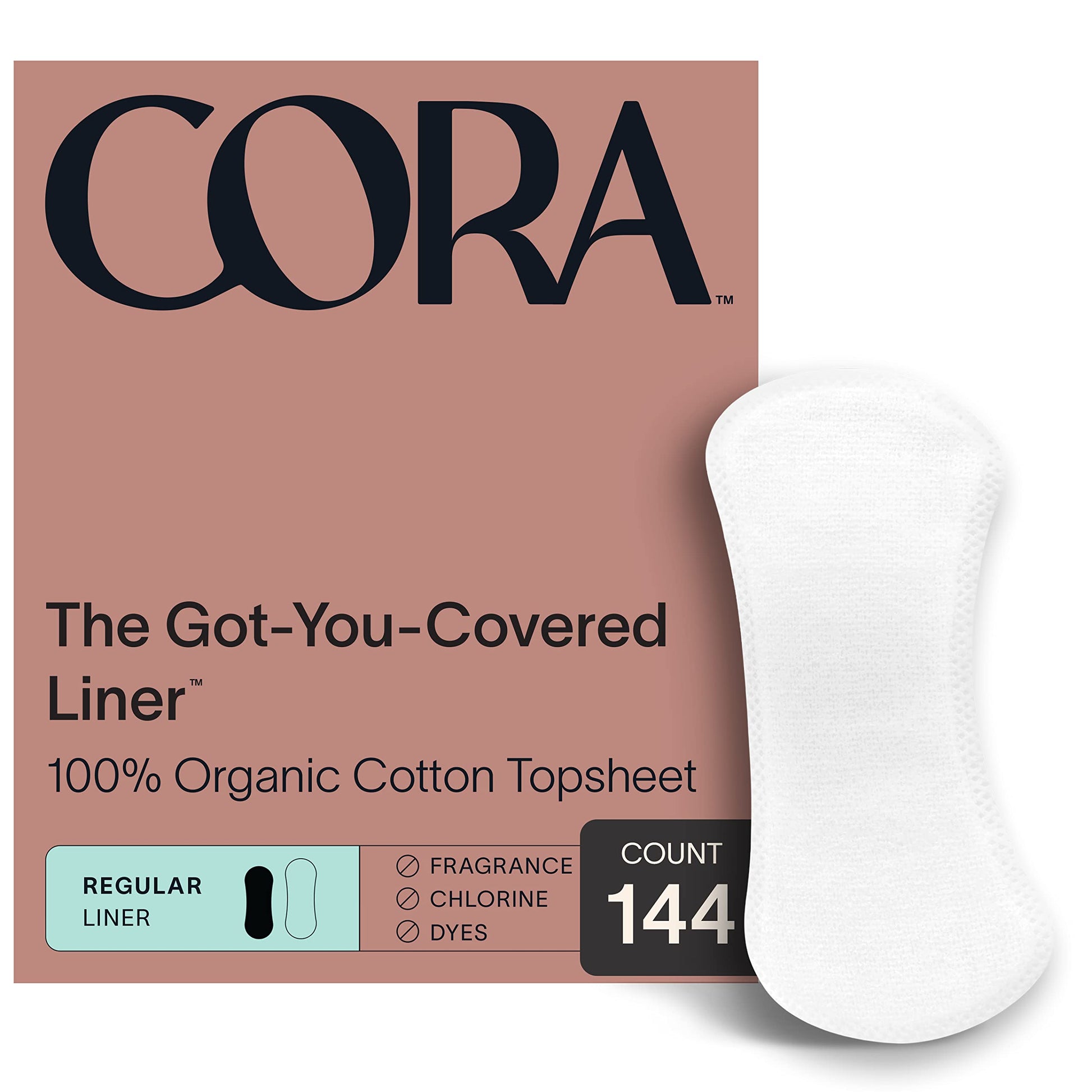 Cora Period Regular Liners | 100% Organic Cotton Topsheet | Ultra Thin, Quick Absorbency Cora buy supplements canada
