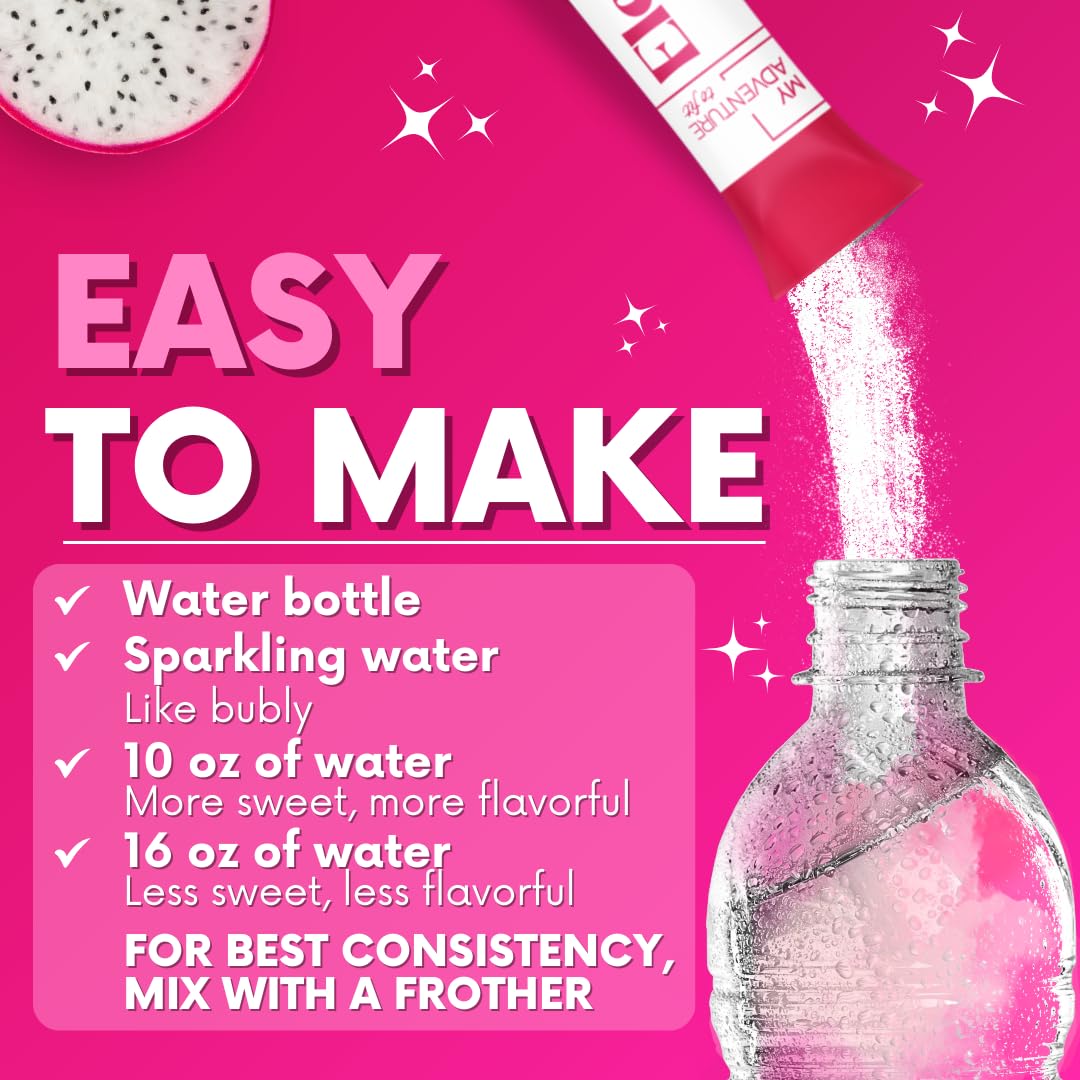 Zero Sugar Dragon Fruit Electrolytes Sticks - Refreshing Hydration - Caffeine Free Energy with Natural Ingredients - Vegan, Keto & Paleo My Adventure to Fit buy supplements canada