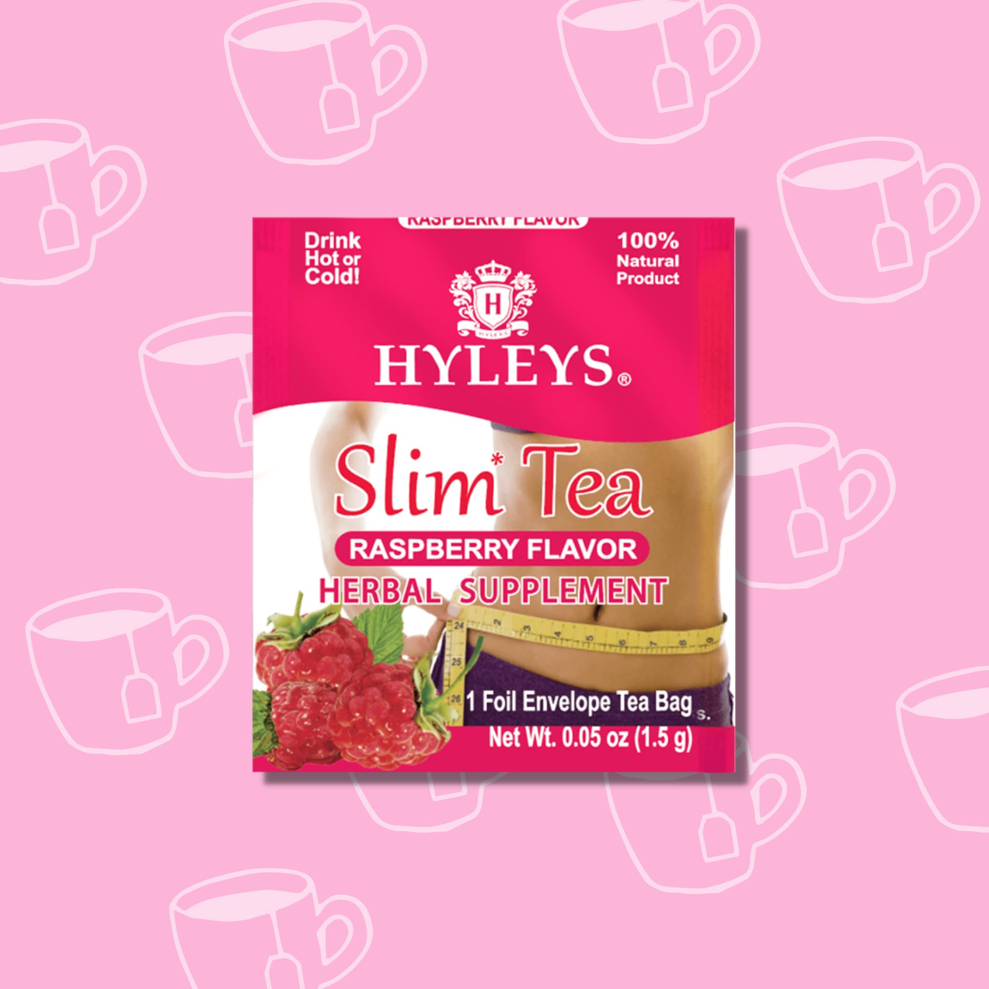 Hyleys Slim Tea Raspberry Flavor - Weight Loss Herbal Supplement Cleanse and Detox HYLEYS buy supplements canada