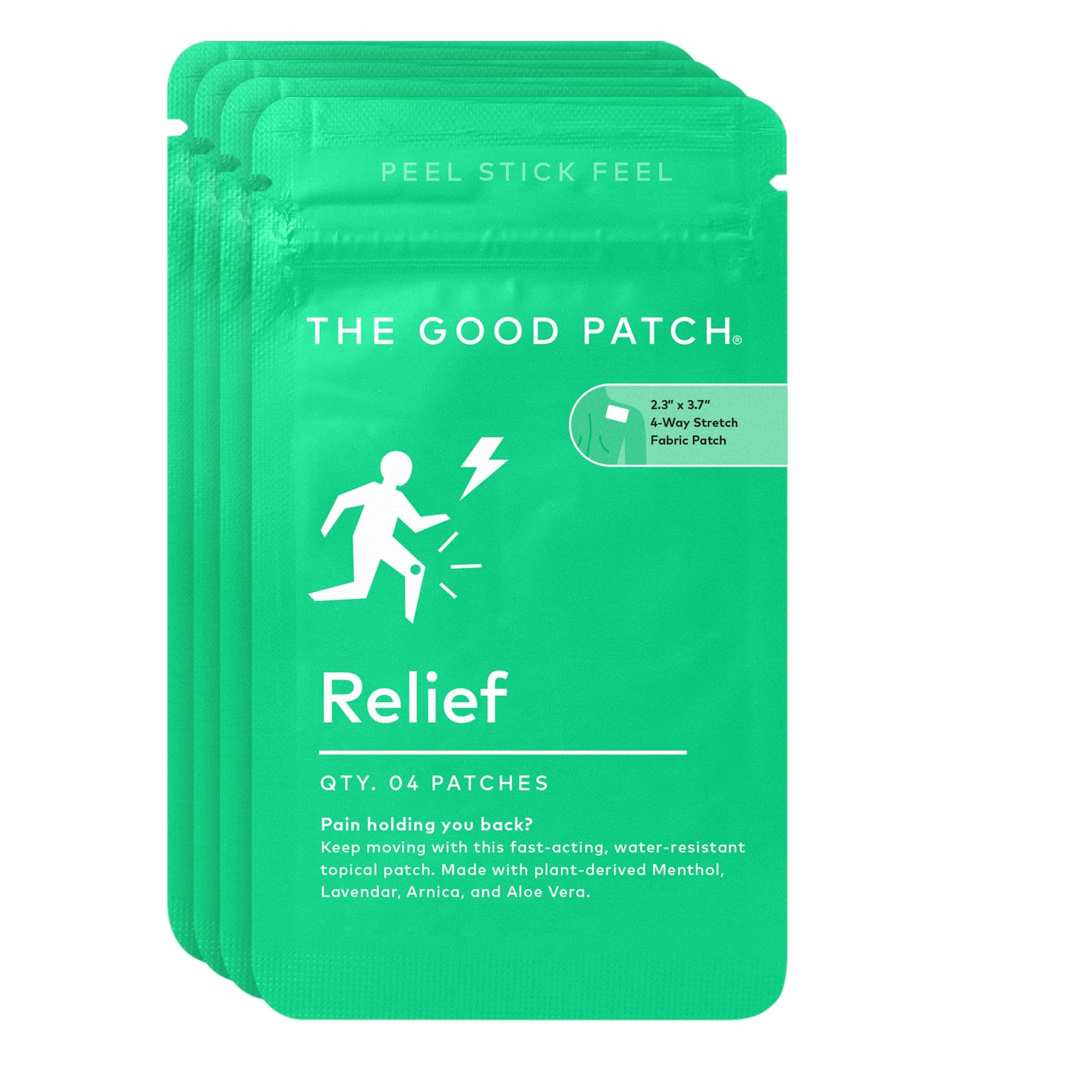 The Good Patch Muscle Pain Relief Patches, Natural Patch with Menthol, Lavender, Arnica and Aloe Vera, Sustained Release, Plant Powered Wearable Wellness, For Back, Neck, Arms, Legs (16 Total Patches) The Good Patch buy supplements canada