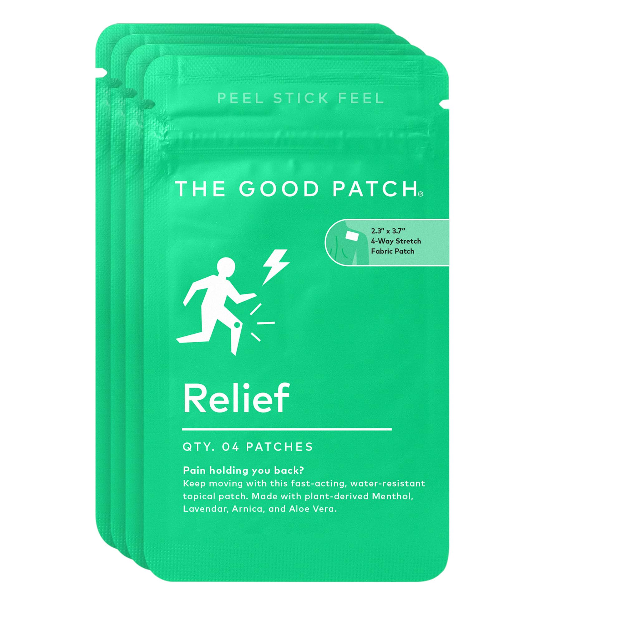 The Good Patch Muscle Pain Relief Patches, Natural Patch with Menthol, Lavender, Arnica and Aloe Vera, Sustained Release, Plant Powered Wearable Wellness, For Back, Neck, Arms, Legs (16 Total Patches) The Good Patch buy supplements canada