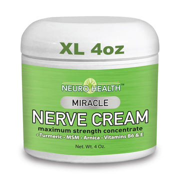 Neuro Health Miracle Nerve Cream - XL 4oz JAR - Maximum Strength - Turmeric and Arnica Blend for Neuropathy Discomfort Relief - Soothing Foot & Hand Formula with MSM, B6, E - Made in USA Neuro Health buy supplements canada