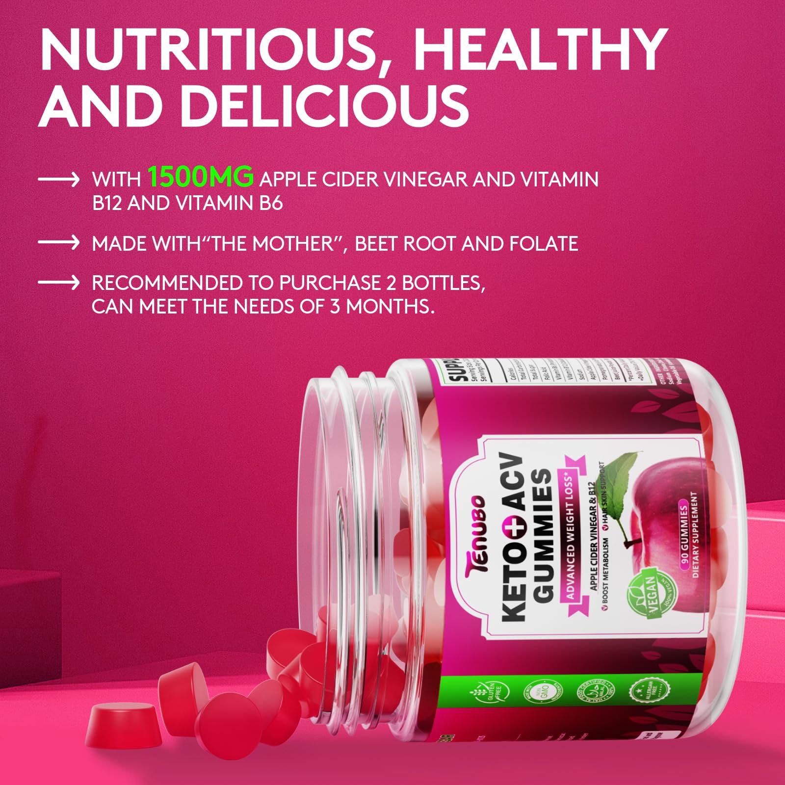 Tenubo Keto ACV Gummies Advanced Weight Loss - 90 Count Speedy Keto Acv Tenubo buy supplements canada