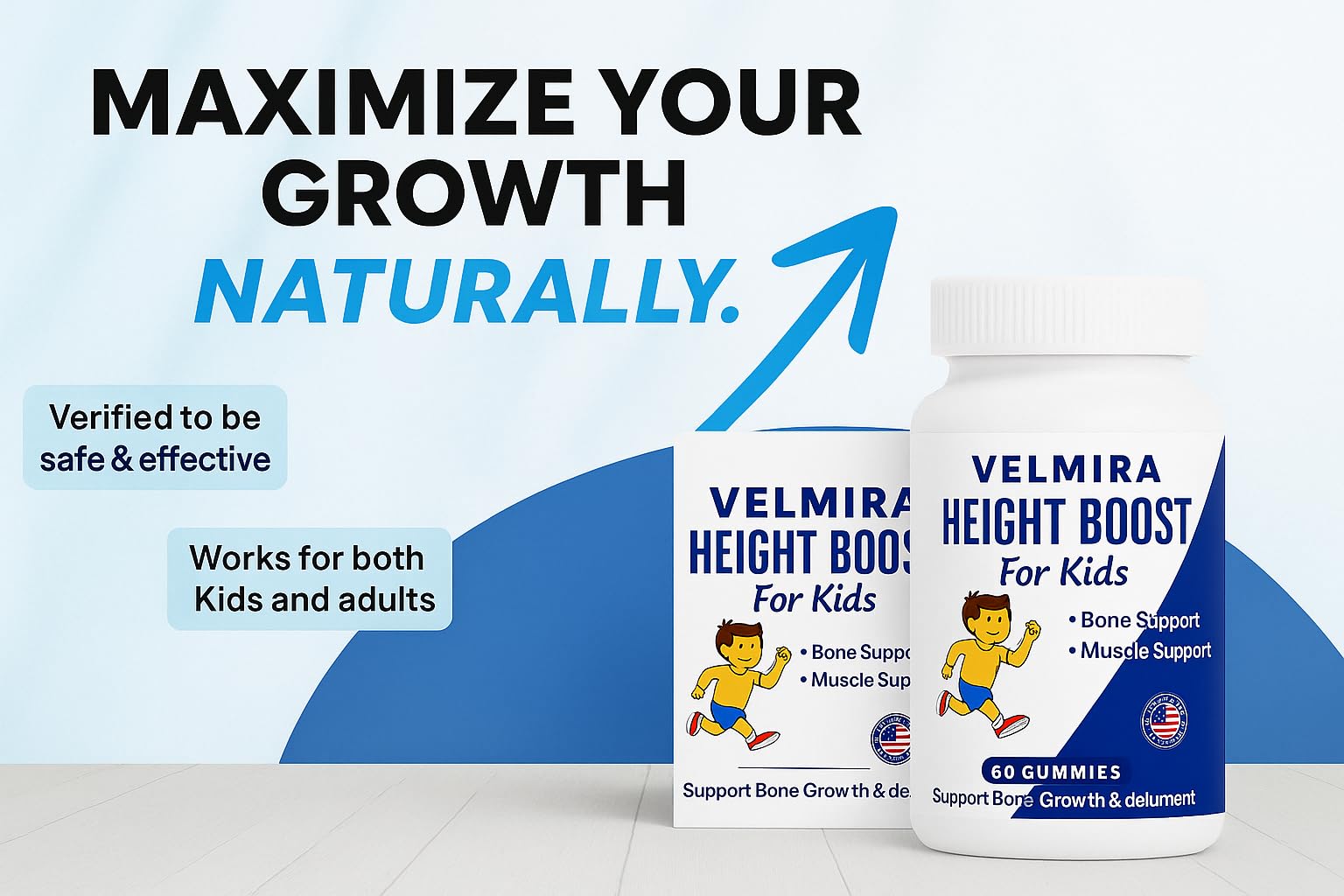 Velmira® Heightener Gummies for Bone Health & Development Support – Essential Vitamins & Minerals, Easy-to-Chew Gummies for Kids, Teens & Adults (Ages 5+) Velmira buy supplements canada