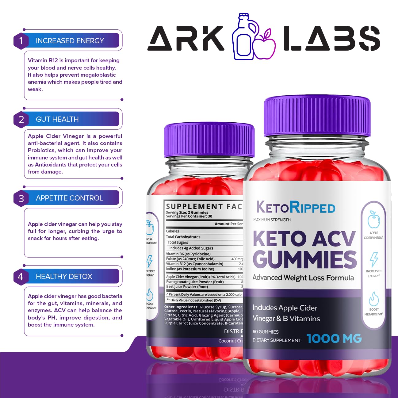 (5 Pack) Keto Ripped ACV Gummies, Keto Ripped ACV Gummies Advanced Weight Loss 1000MG Ark Labs buy supplements canada