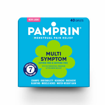 Pamprin Multi-Symptom Formula, with Acetaminophen, Menstrual Period Symptoms Relief including Cramps, Pain, Bloating, and Irritability 40 Caplets Pamprin buy supplements canada