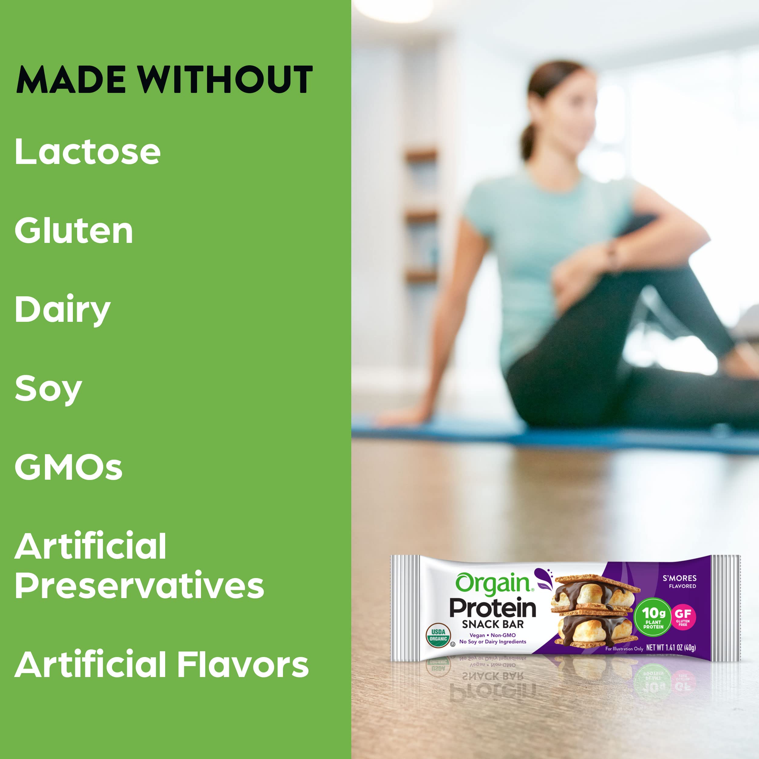 Orgain Organic Vegan Protein Bars, Smores - 10g Plant Based Protein, Gluten Free Snack Orgain buy supplements canada