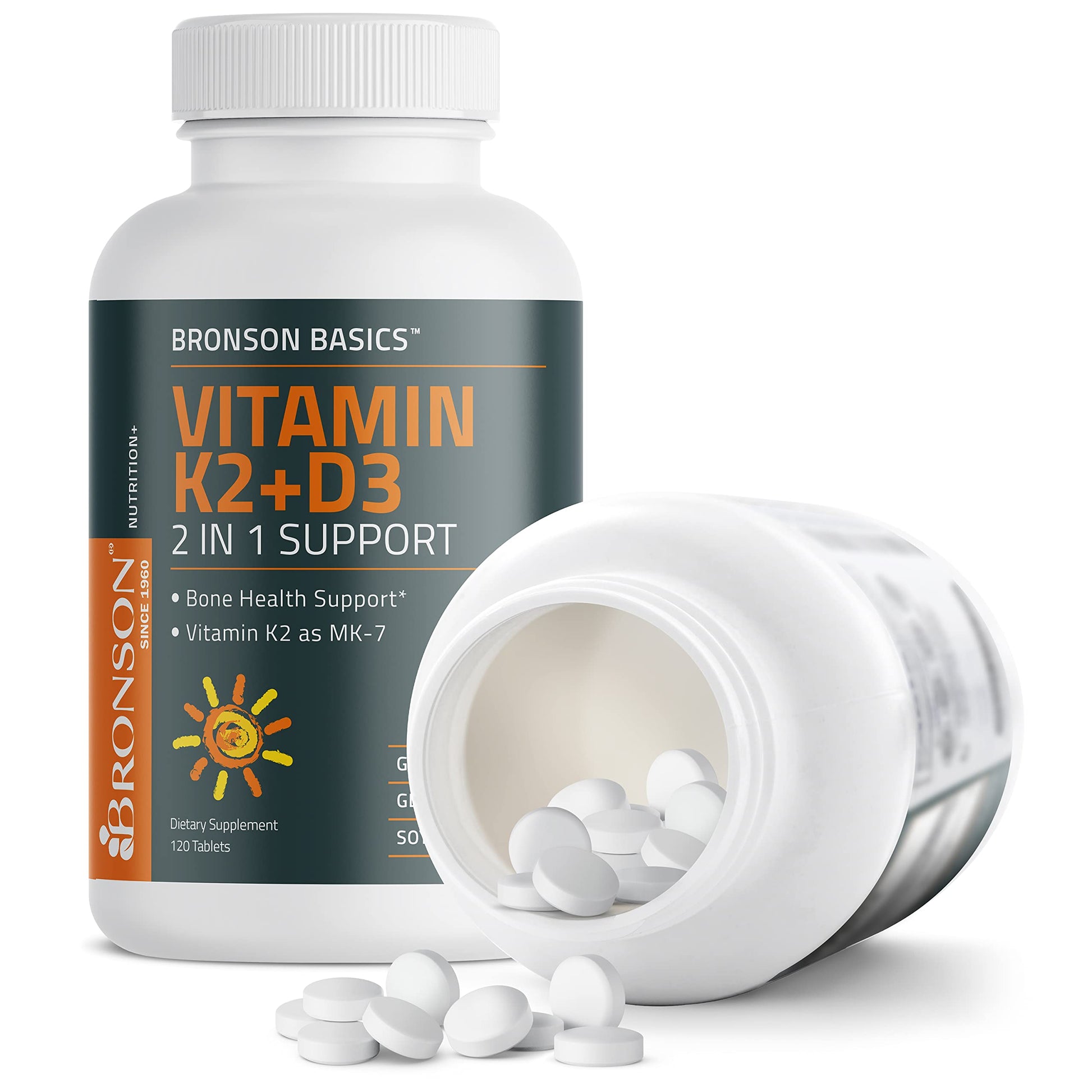 Bronson Basics Vitamin K2 D3 (MK7) Supplement Non-GMO Formula 5000IU (125 mcg) Bronson buy supplements canada