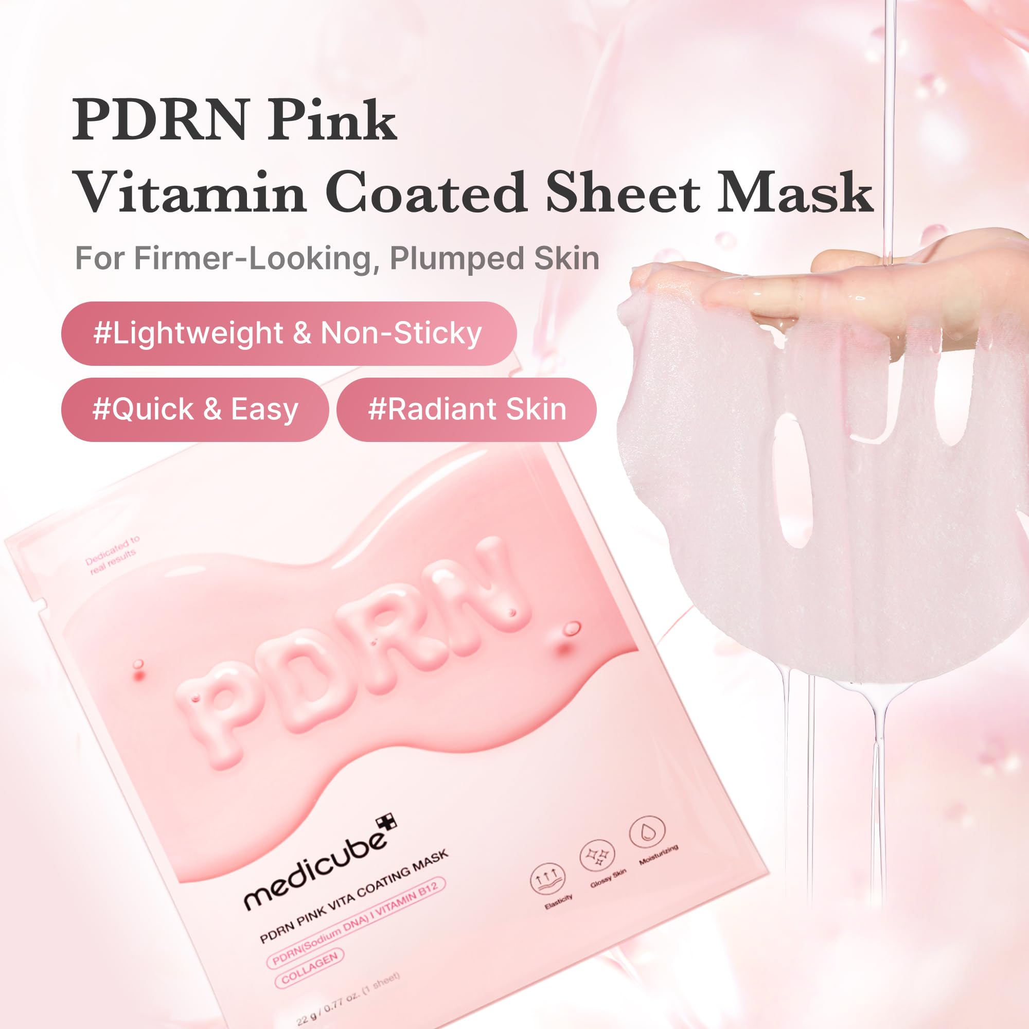 medicube Salmon DNA PDRN Pink Vita Coating Sheet Mask 10EA - Korean sheet mask medicube buy supplements canada