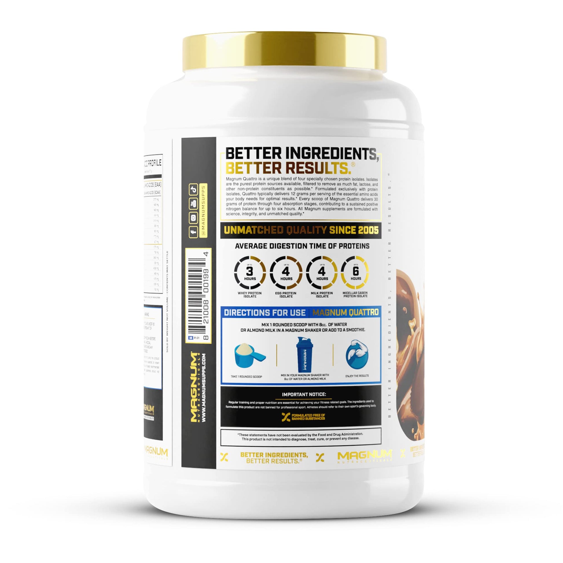 Magnum Nutraceuticals Quattro -, Peanut Butter Cups, 2LB - May Support Muscle Growth QUATTRO buy supplements canada