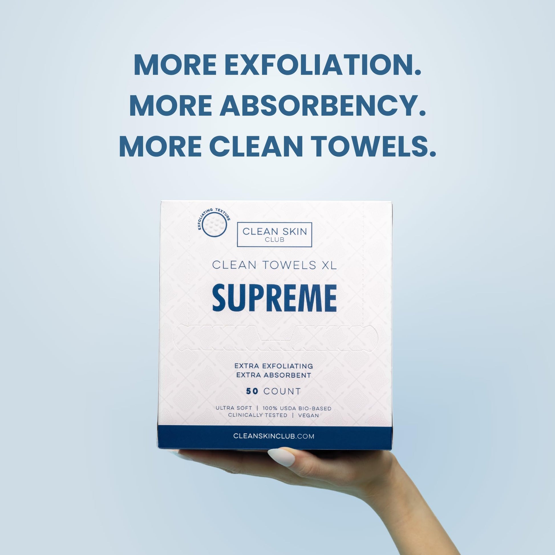Clean Skin Club Clean Towels XL Supreme, 50 Count, Absorbent, Gentle CLEAN SKIN CLUB buy supplements canada