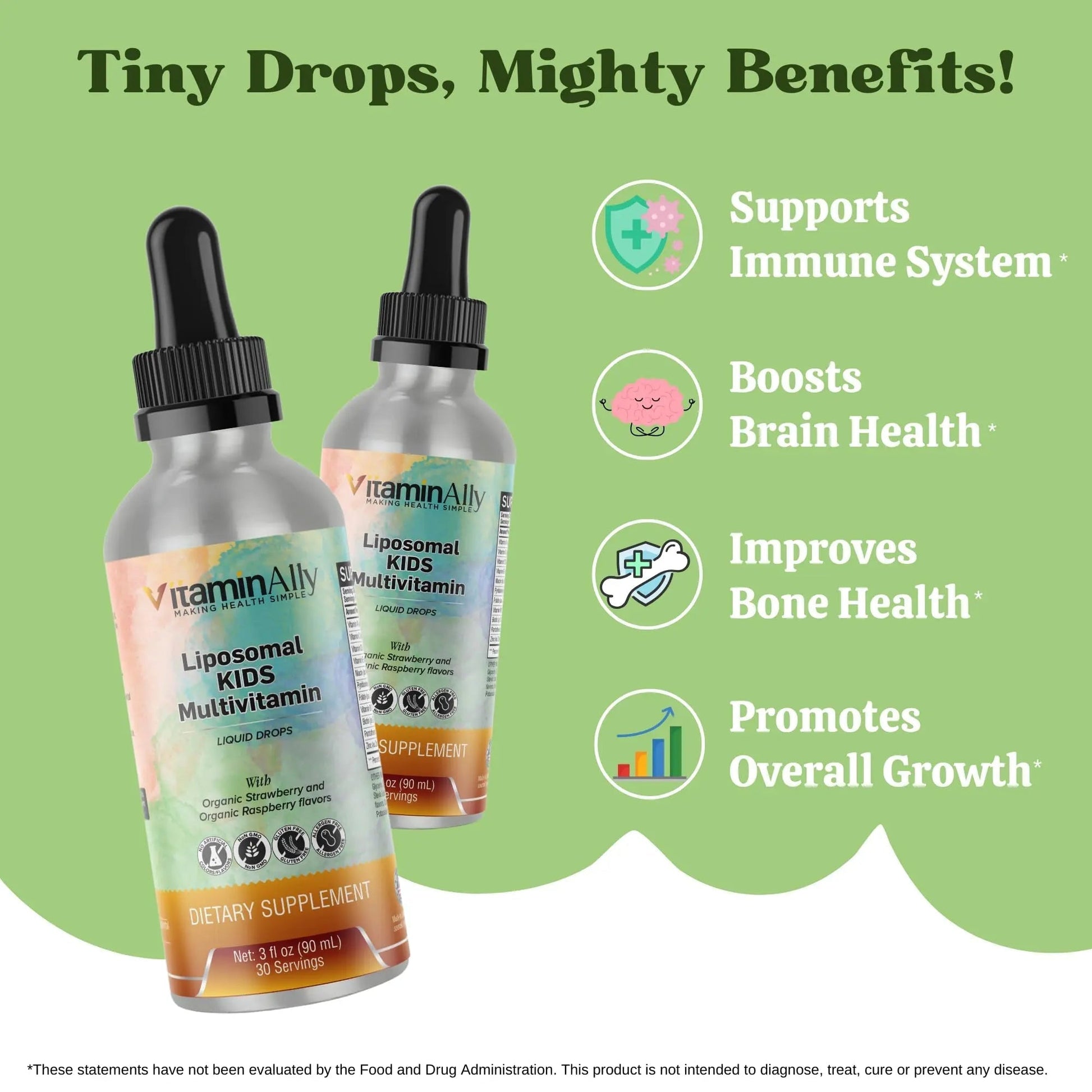 Vitaminally Liposomal Kids Liquid Multivitamin | Non-GMO | Clean | Sugar Free | Gluten Free | Organic Berry Flavors | Vitaminally buy supplements canada