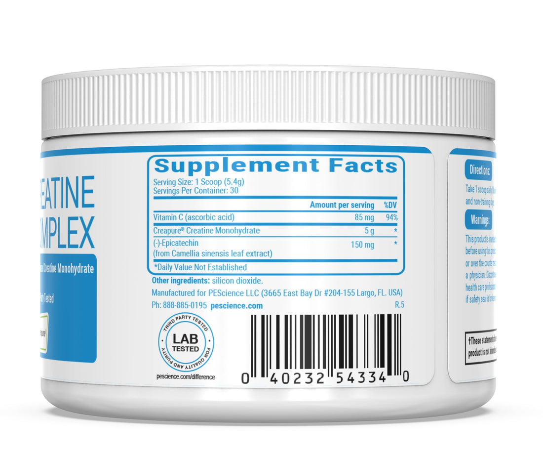 PEScience TruCreatine+ Creatine Monohydrate Powder Plus Epicatechin, Micronized Creapure Creatine for Women & Men, Supports Muscle Growth, Strength & Recovery, Cognition, 30 Servings, Unflavored PEScience buy supplements canada