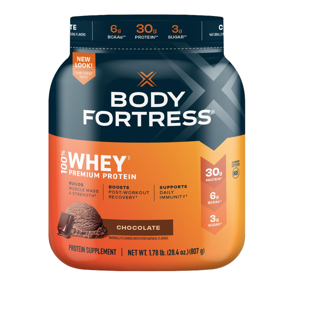 Body Fortress 100% Whey, Premium Protein Powder, Chocolate, 1.78lbs, Packaging May Body Fortress buy supplements canada