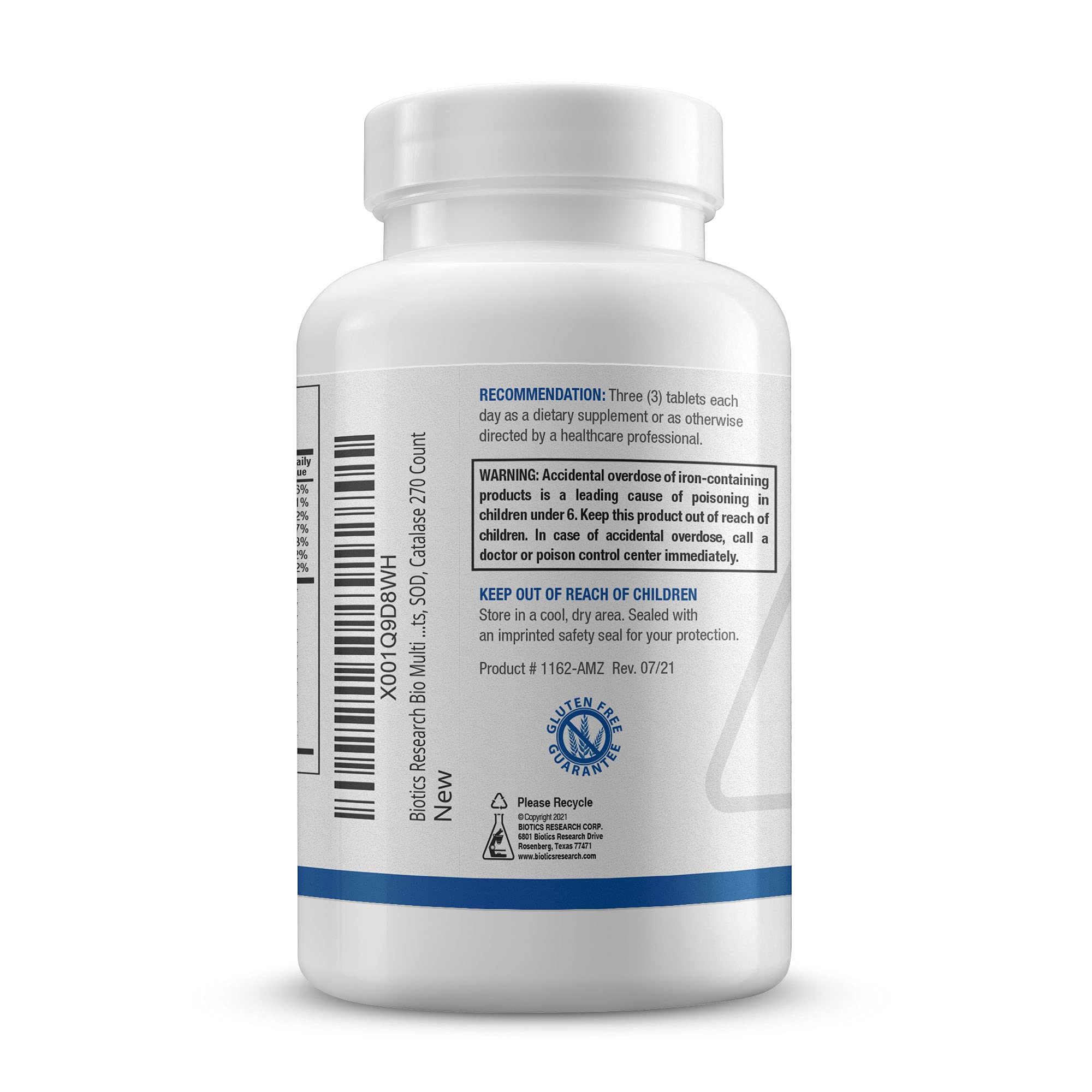 BIOTICS RESEARCH Bio-Multi Plus - Robust Foundational Multivitamin/Mineral Formula, Contains Plant-Based Trace Minerals 270 Tablets BIOTICS RESEARCH buy supplements canada