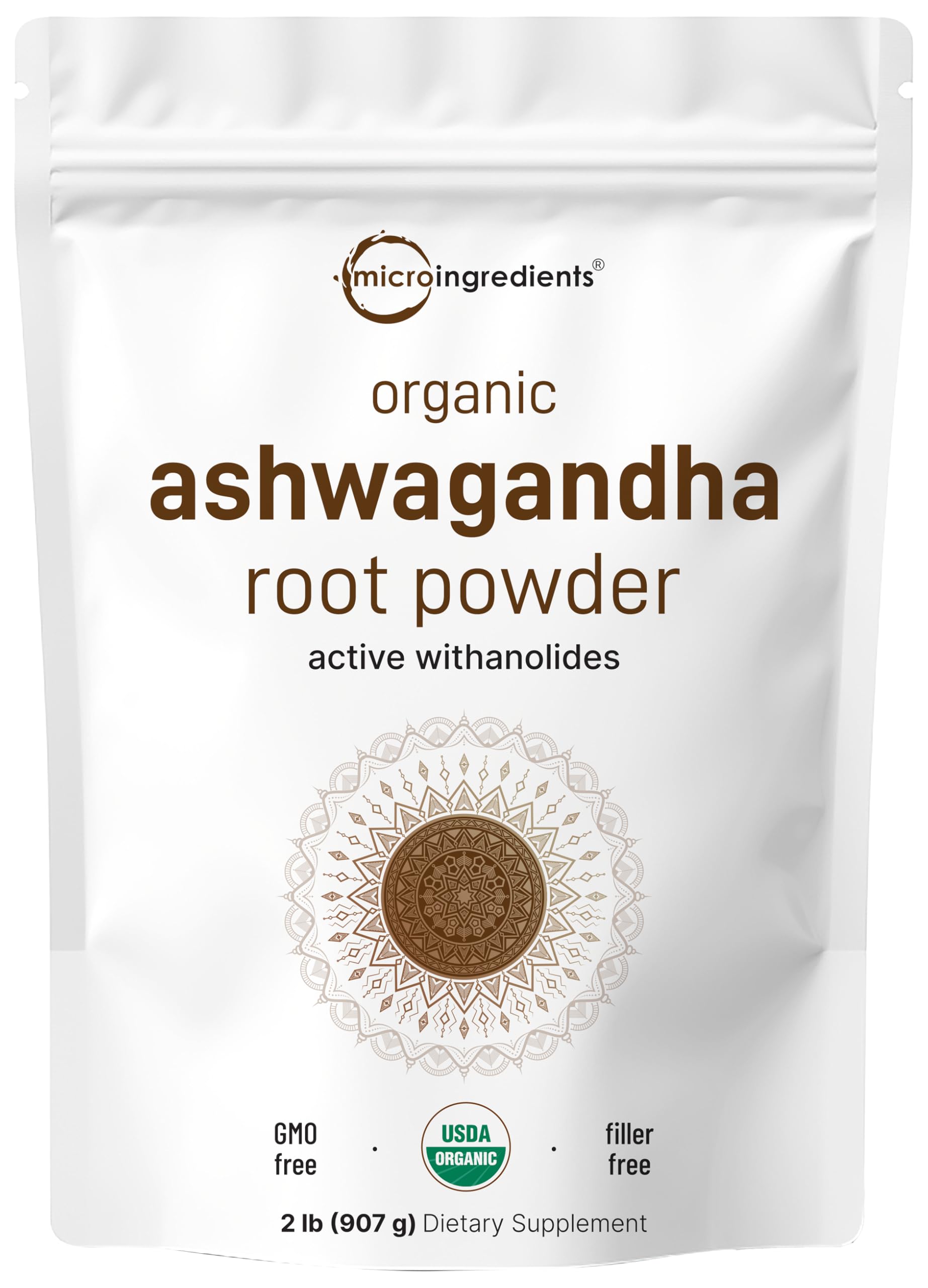 Micro Ingredients Organic Ashwagandha Root Powder | 2 Pound, No Filler, No Additives, Highly Purified | Active Withanolides, Adaptogenic Ayurvedic Herbal Supplements, Gluten Free, India Origin Micro Ingredients buy supplements canada