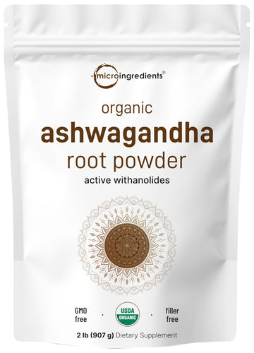 Micro Ingredients Organic Ashwagandha Root Powder | 2 Pound, No Filler, No Additives, Highly Purified | Active Withanolides, Adaptogenic Ayurvedic Herbal Supplements, Gluten Free, India Origin Micro Ingredients buy supplements canada