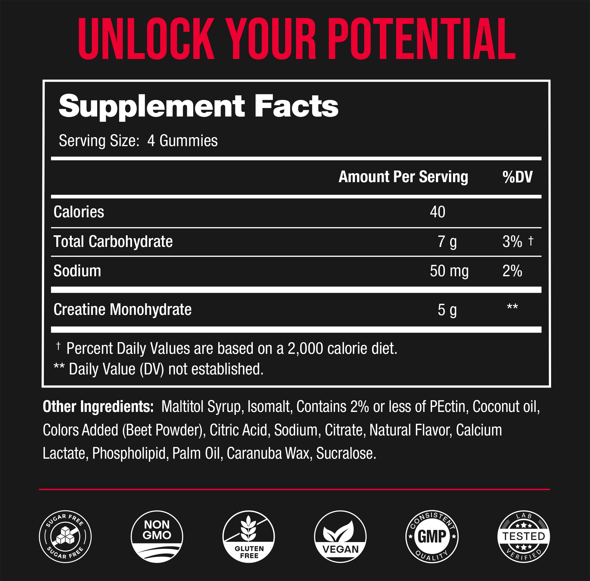 NutraChamps 120 Creatine Gummies for Men & Women - 5g Sugar Free Chewable Creatine Monohydrate Gummies - Supports Protein Synthesis, Muscle Recovery & Workout Performance NutraChamps buy supplements canada
