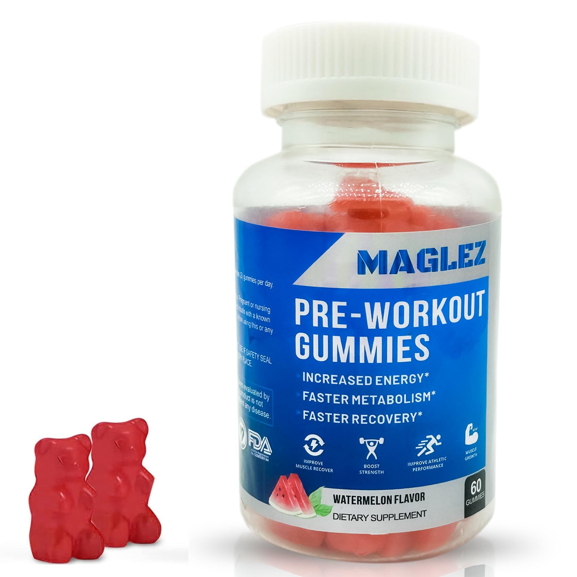 Maglez, Pre Workout Gummies for Men & Women, PreWorkout Gummy with Beta Alanine MAGLEZ buy supplements canada