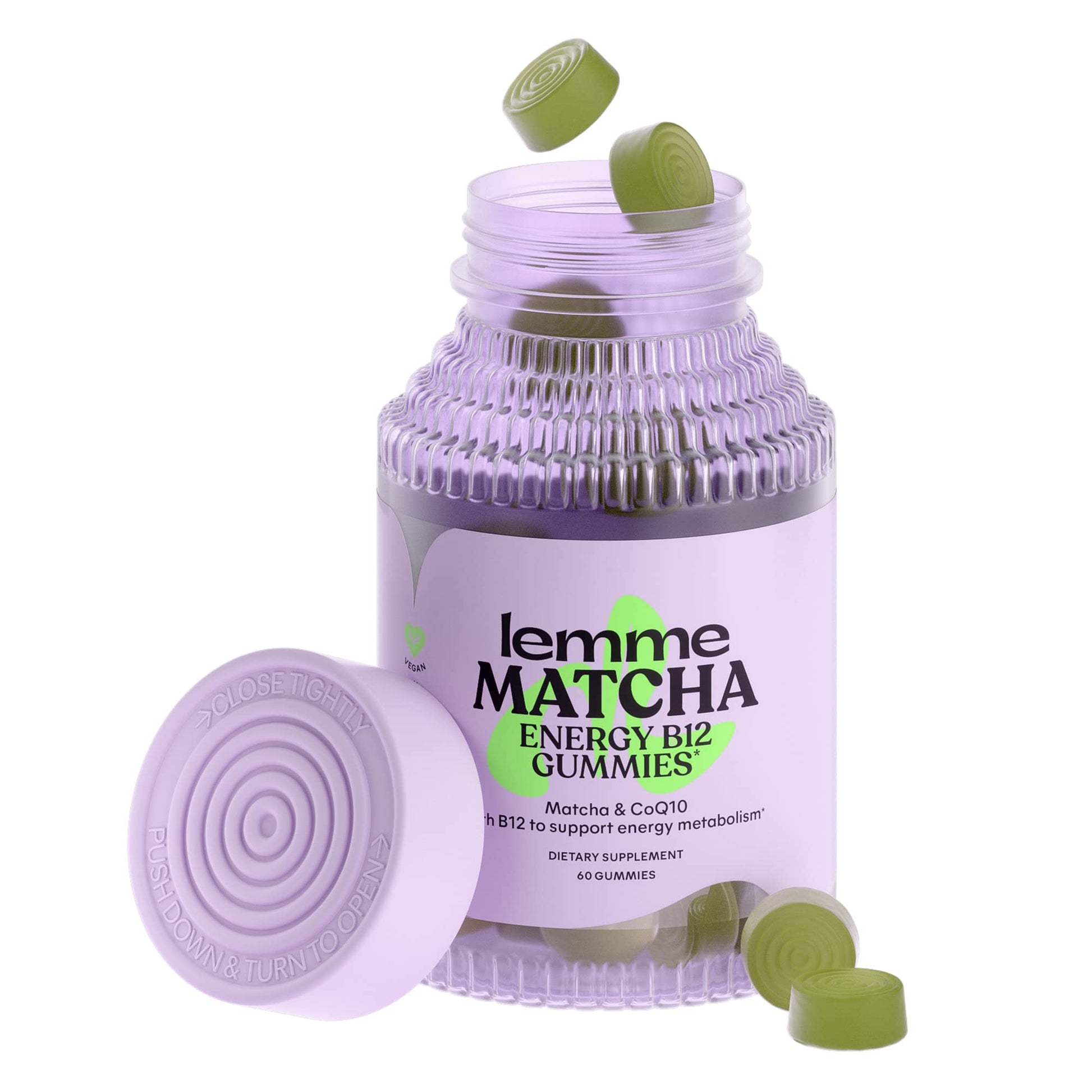 Lemme Matcha Superfood Energy Gummies with Organic Matcha Green Tea, Vitamin B12 Lemme buy supplements canada