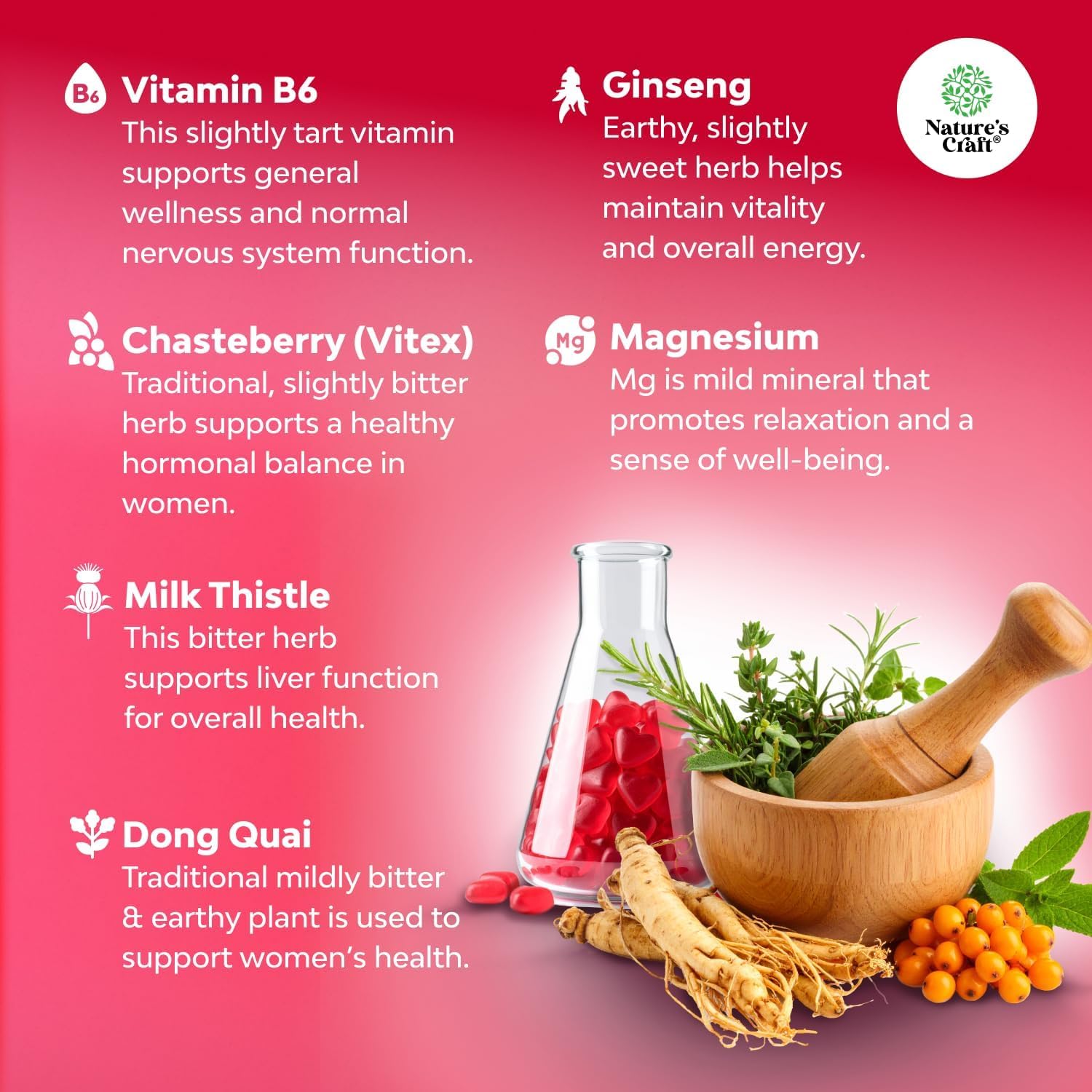 Hormone Balance for Women Gummies of All Ages - PMS Support Supplement for Women to Regulate Menstrual Cycle & Hormonal Balance Menopause & Mood Swings with Vitamin B6 & Dong Quai - 60 Chews - 3 pack Natures Craft buy supplements canada