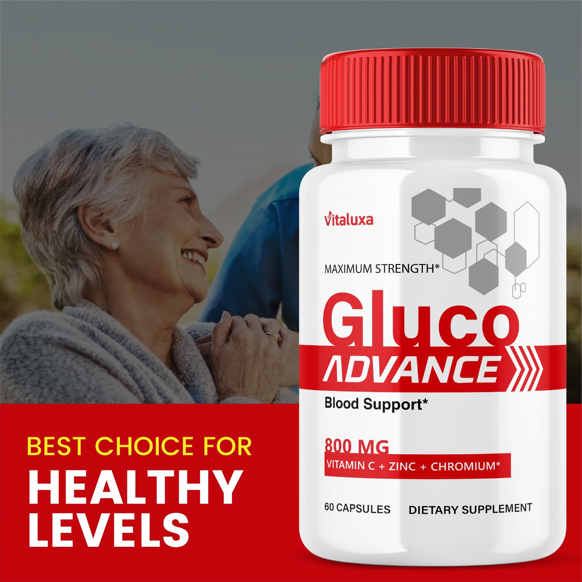 Gluco Advance Capsules, Gluco Advanced Blood Support Supplement GlucoAdvance Pills for Joints, GlucoseAdvance Premium Blend Flow Balance All Natural Formula Overall Health Wellness (60 Capsules) Vitaluxa buy supplements canada