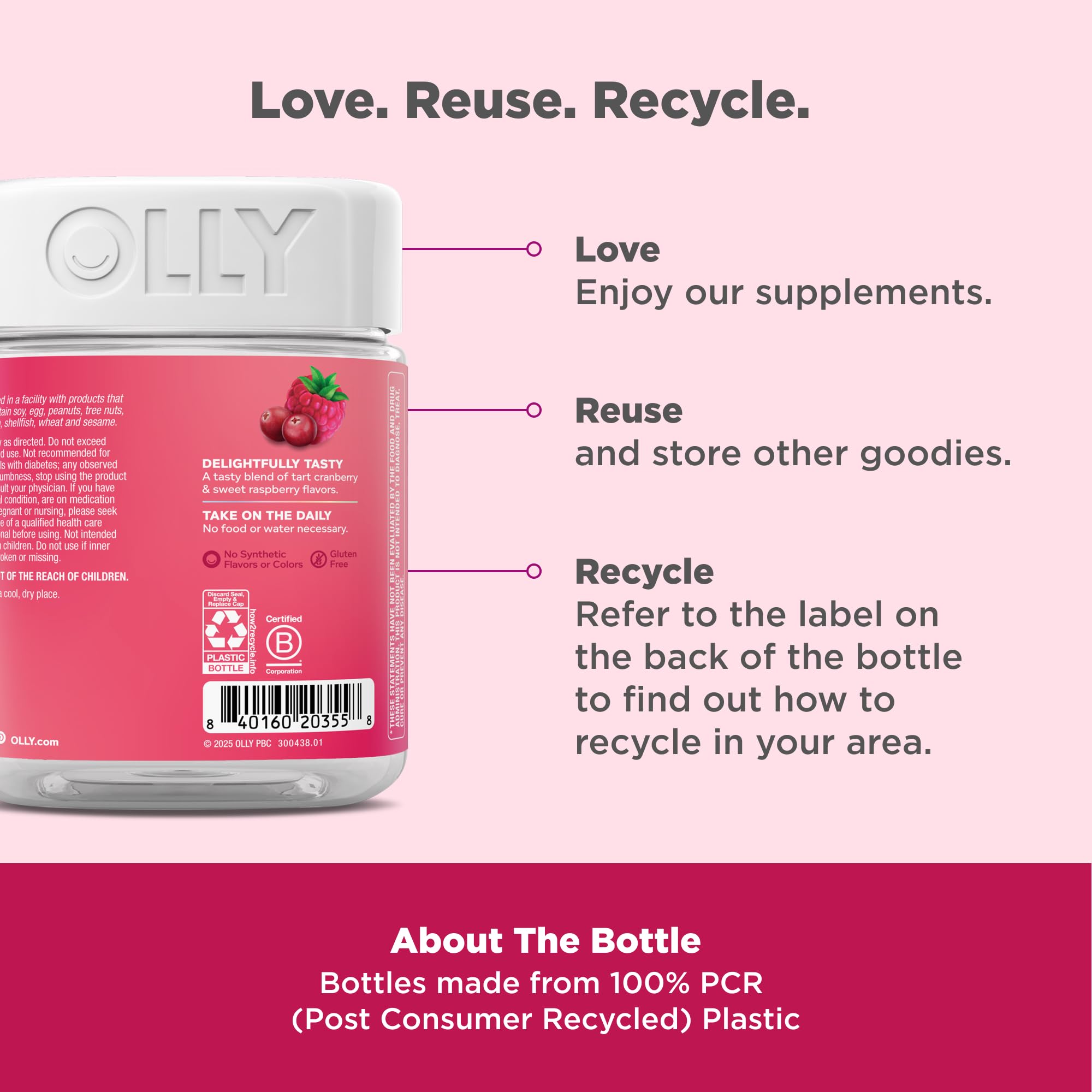 OLLY Period Hero Gummies, PMS Support Supplement,* Chasteberry, Vitamin B6, Calcium, Cran-Raspberry Flavor, 30 Day Supply - 60 Count OLLY buy supplements canada