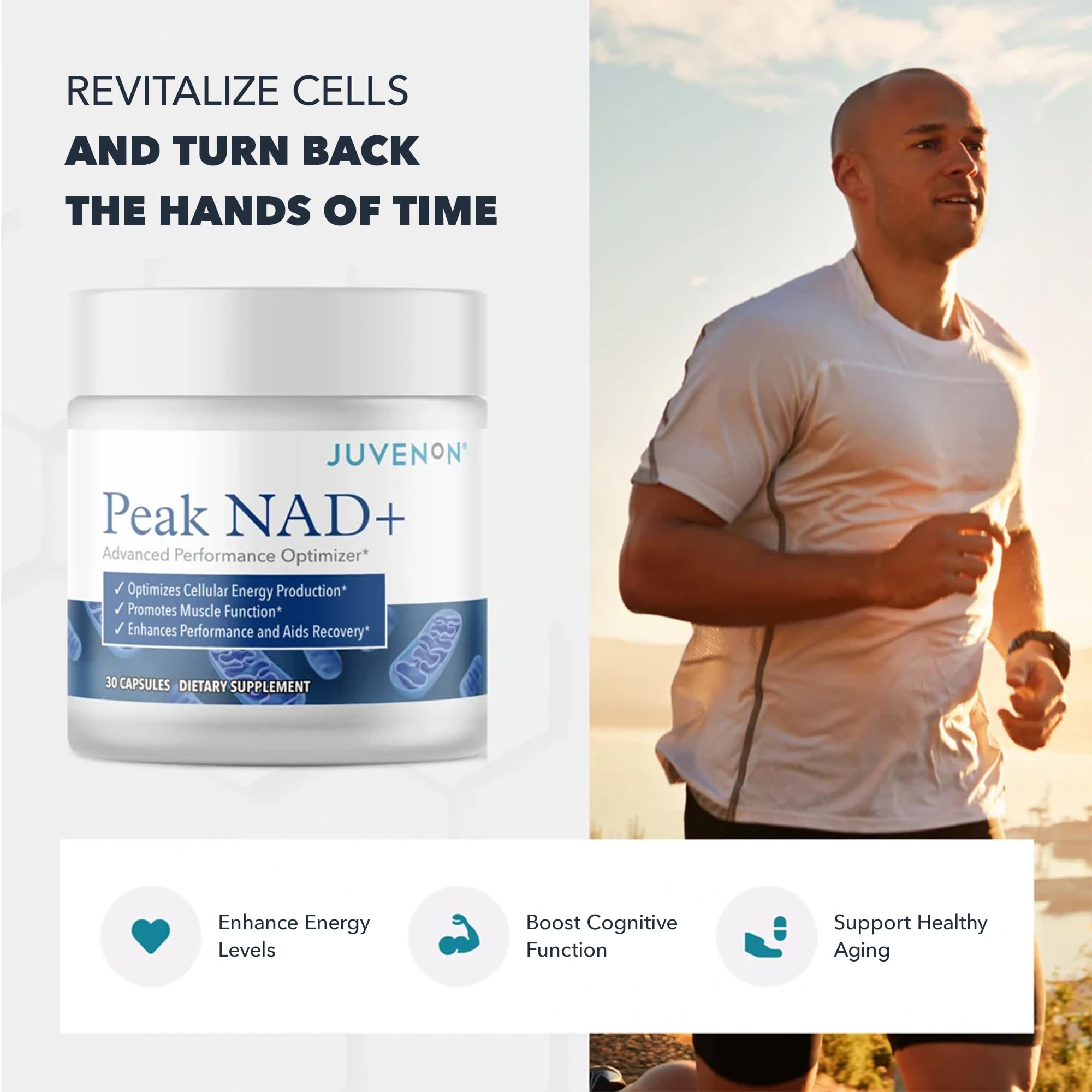 Juvenon Peak NAD+ | Advanced Cellular Health and Regeneration Formula | Boost NAD+ Levels, Support Cellular Vitality, and Promote Natural Renewal Juvenon buy supplements canada