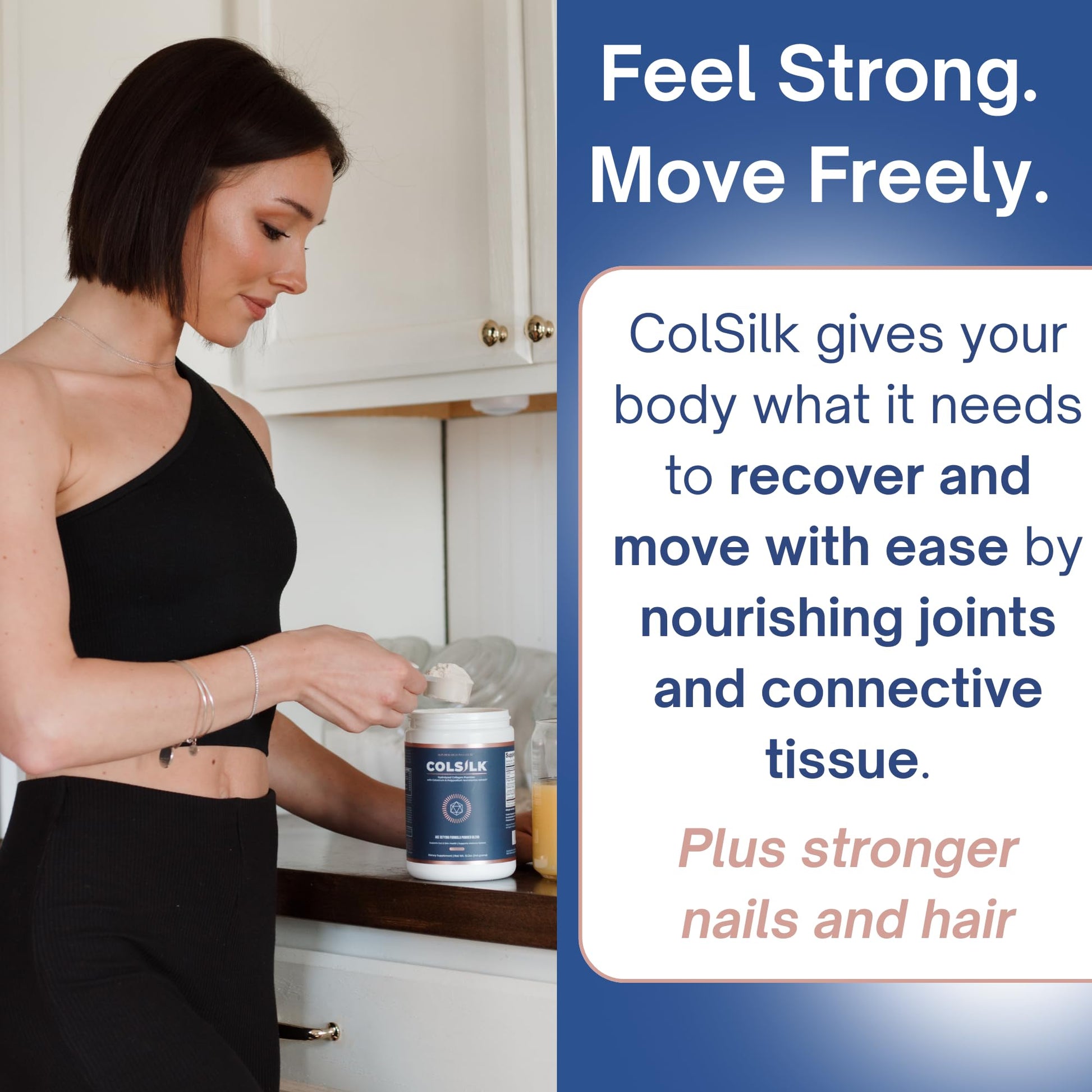 SRILabs ColSilk Unflavored Hydrolyzed Collagen Powder with Colostrum and Polypodium - Skin, Hair, Nails, Gut Health and Joint Support - One Scoop Daily | 1 Month Supply Skin Research Institute buy supplements canada