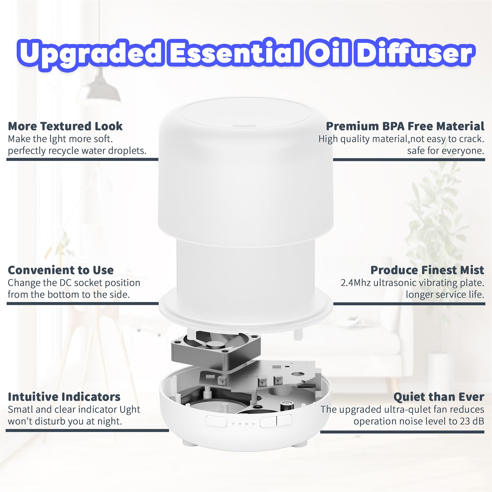 Otheya Scent Essential Oil Diffuser 2 Pack 200 ML Ultrasonic Cool Mist Humidifiers and Aroma Diffuser Otheya buy supplements canada