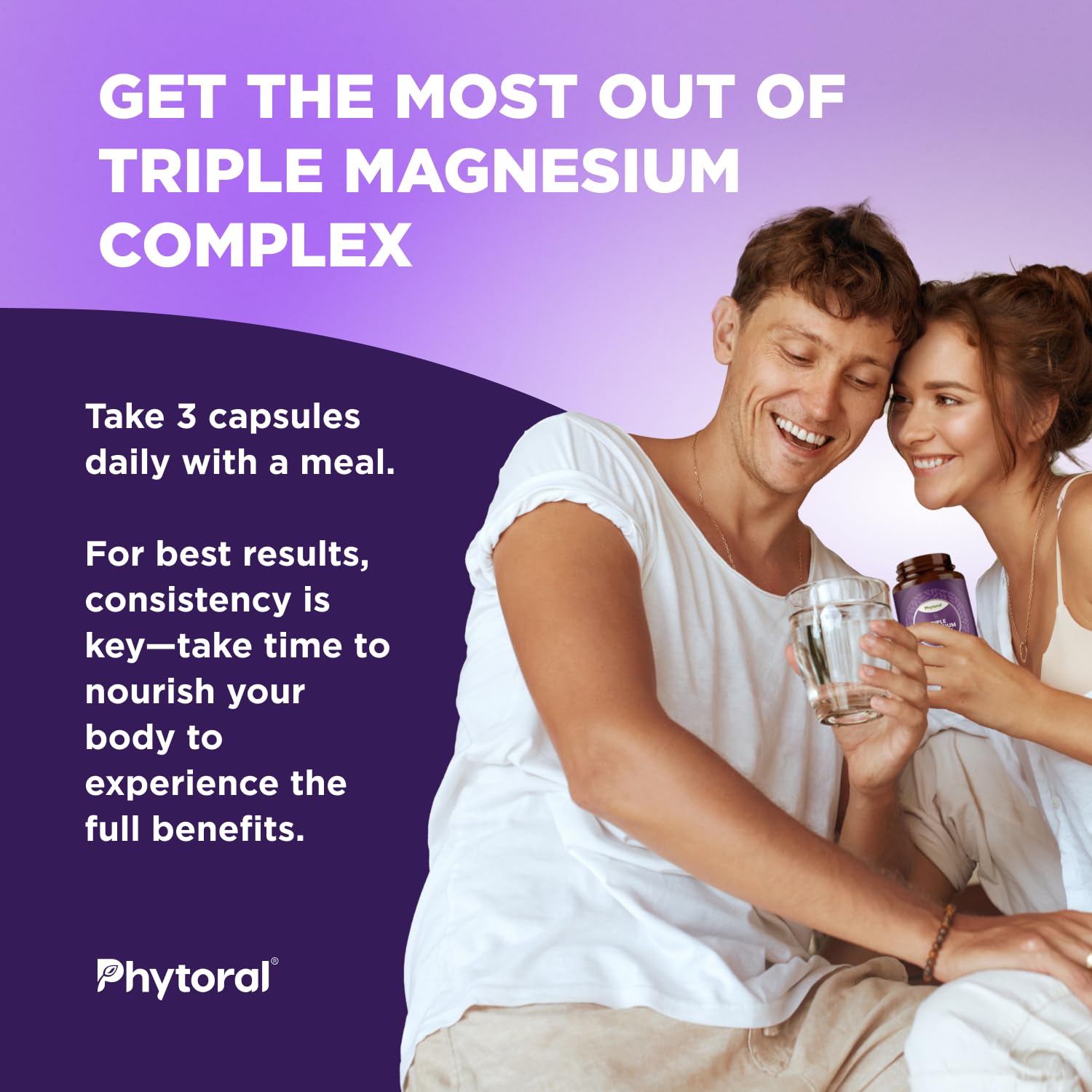 Highly Potent Magnesium Complex Capsules - Triple Magnesium Blend with Taurate Glycinate and Malate - 400mg Supplement Supports Relaxation & Overall Wellness Non-GMO Vegan - 90 Count Phytoral buy supplements canada