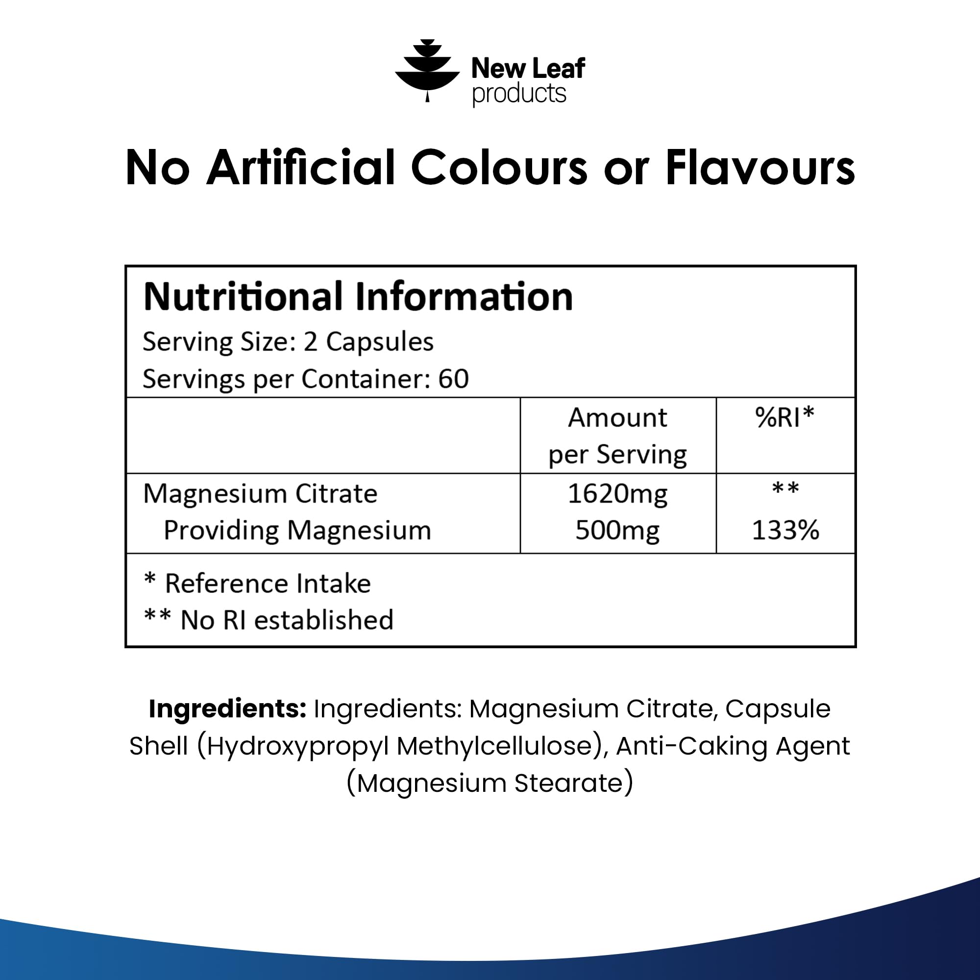 Magnesium Supplements 1620mg - Super Strength - Magnesium Citrate Capsules NEW LEAF PRODUCTS buy supplements canada