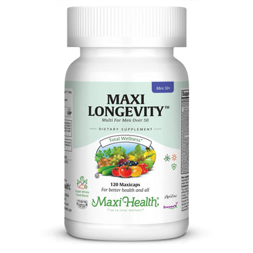 Mens Multivitamin 50 Plus – Daily Multivitamin for Men Over 50 with Vitamin B12, A, D, C, Zinc, Magnesium & More – Energy, Immune & Heart Support Mens Multi Vitamins - Non-GMO – 120 Capsules Maxi Health buy supplements canada