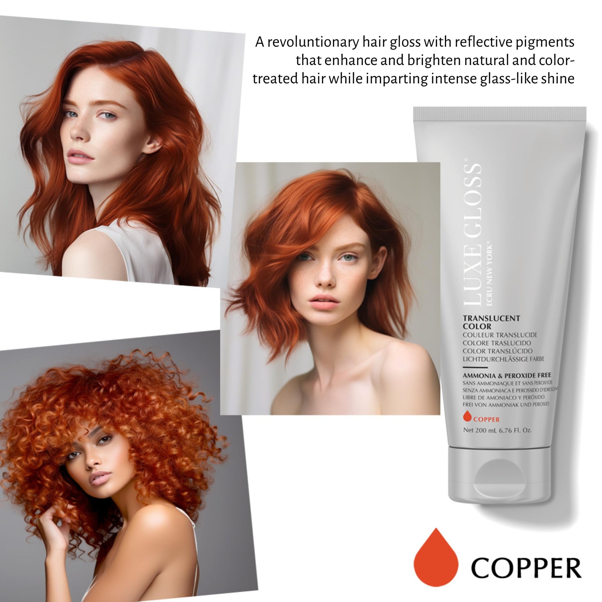 ECRU New York LUXE GLOSS Hair Gloss for Enhanced Color and Glass-Like Shine, Copper Ecru New York buy supplements canada