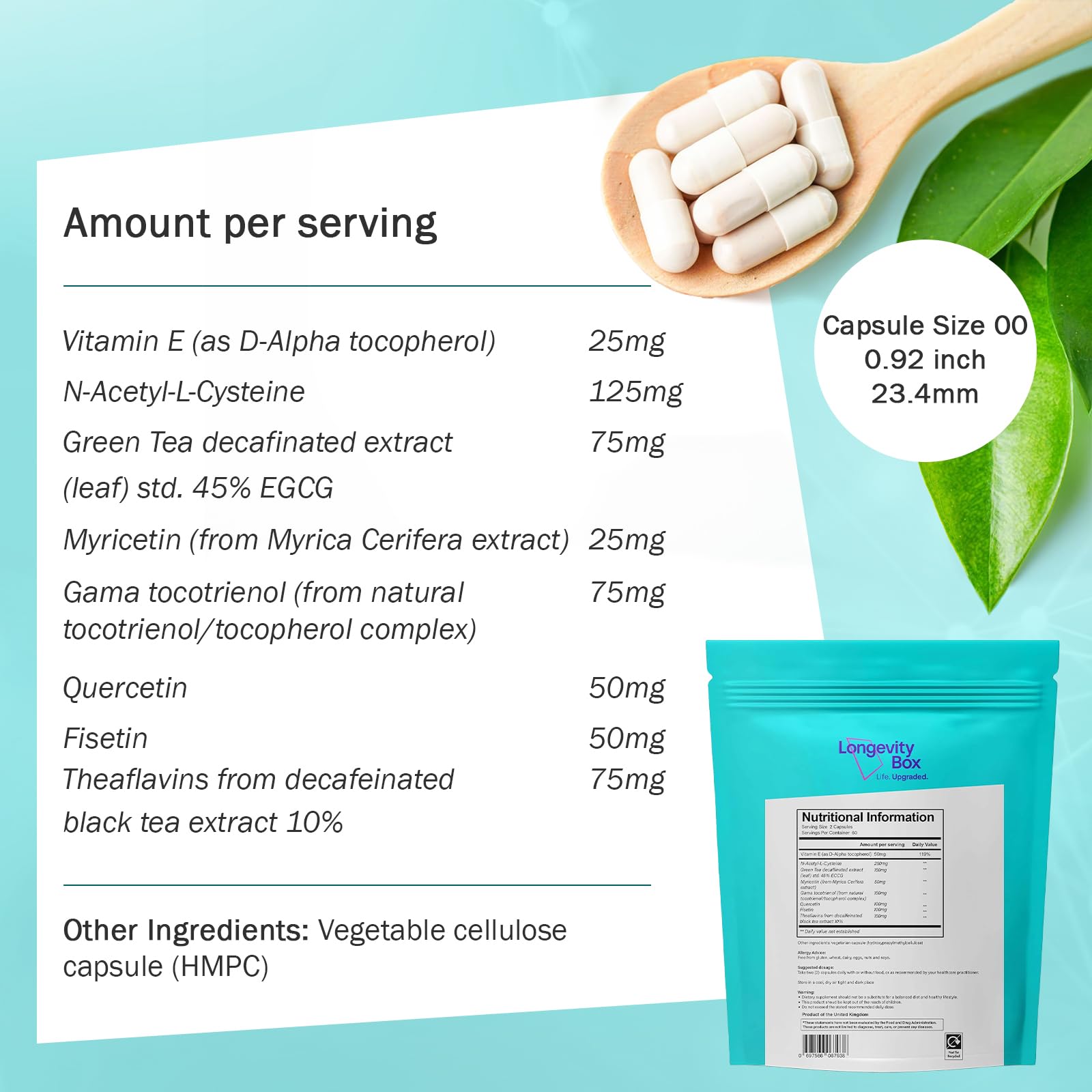 Senolytic Anti-Aging Supplement | Fisetin, Quercetin,NAC, Gamma Tocotrienols | 8-in-1 Cellular Regeneration & Longevity Formula | Boost Energy, Mental Clarity & Healthspan | 120 Vegan Capsules Longevity Box buy supplements canada