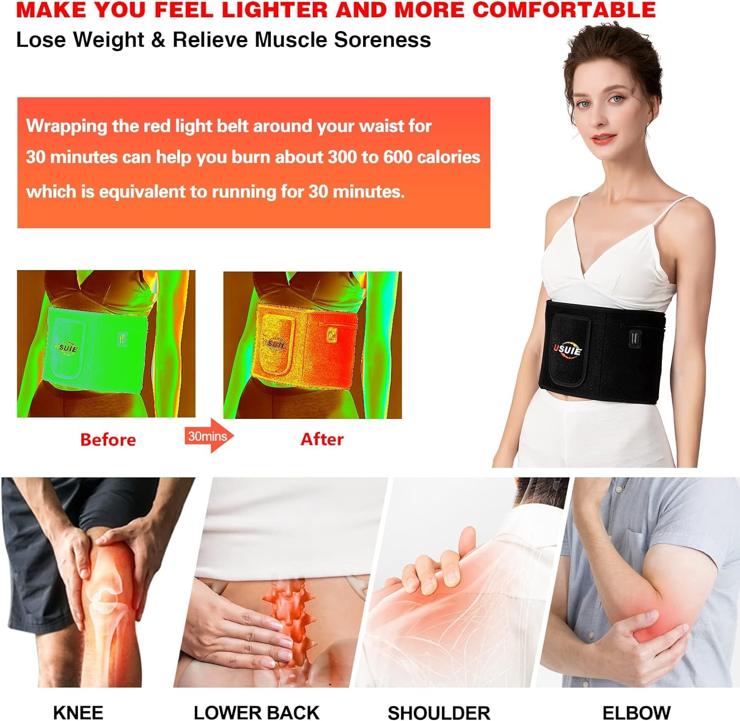 USUIE Red Light Therapy Belt, Infrared Light Therapy Wrap Red Light Therapy Device USUIE buy supplements canada