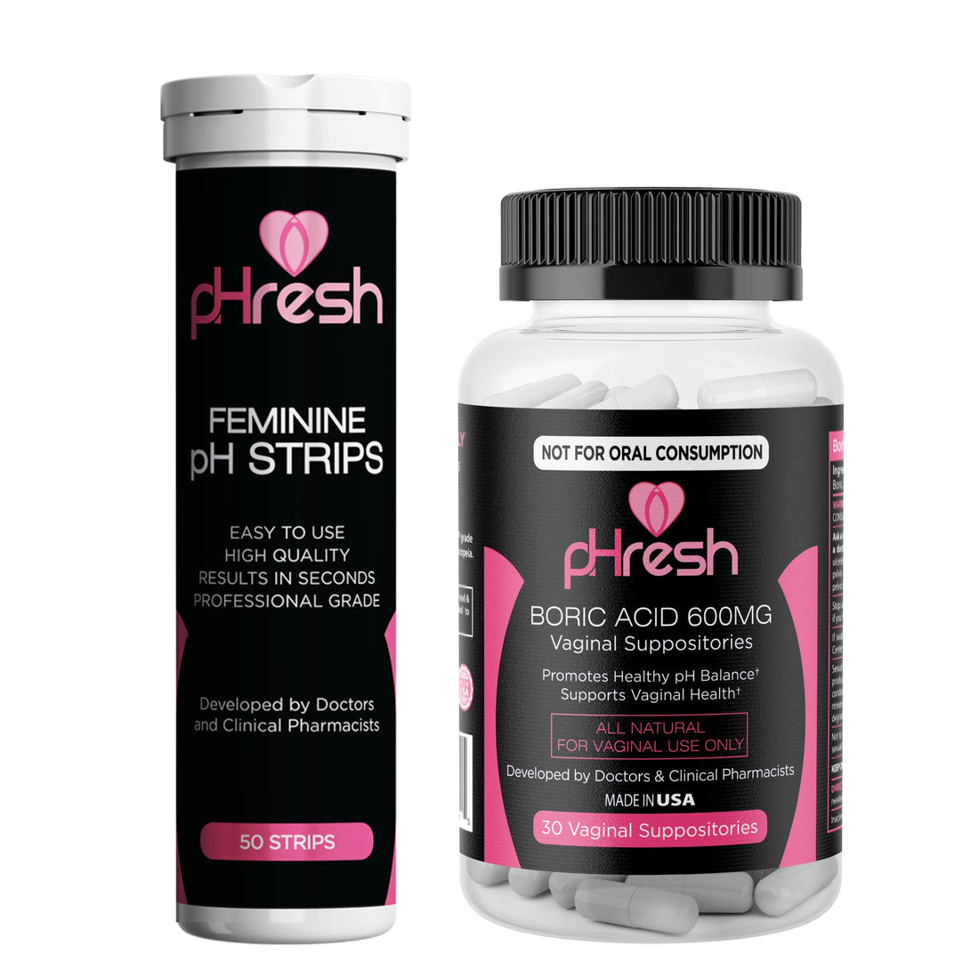 ACE NUTRITION pHresh Boric Acid Suppositories & Vaginal pH Test Strips Bundle ACE NUTRITION buy supplements canada