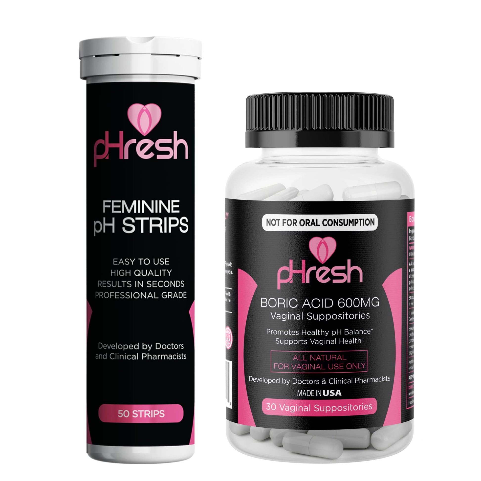 ACE NUTRITION pHresh Boric Acid Suppositories & Vaginal pH Test Strips Bundle ACE NUTRITION buy supplements canada