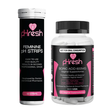 ACE NUTRITION pHresh Boric Acid Suppositories & Vaginal pH Test Strips Bundle ACE NUTRITION buy supplements canada