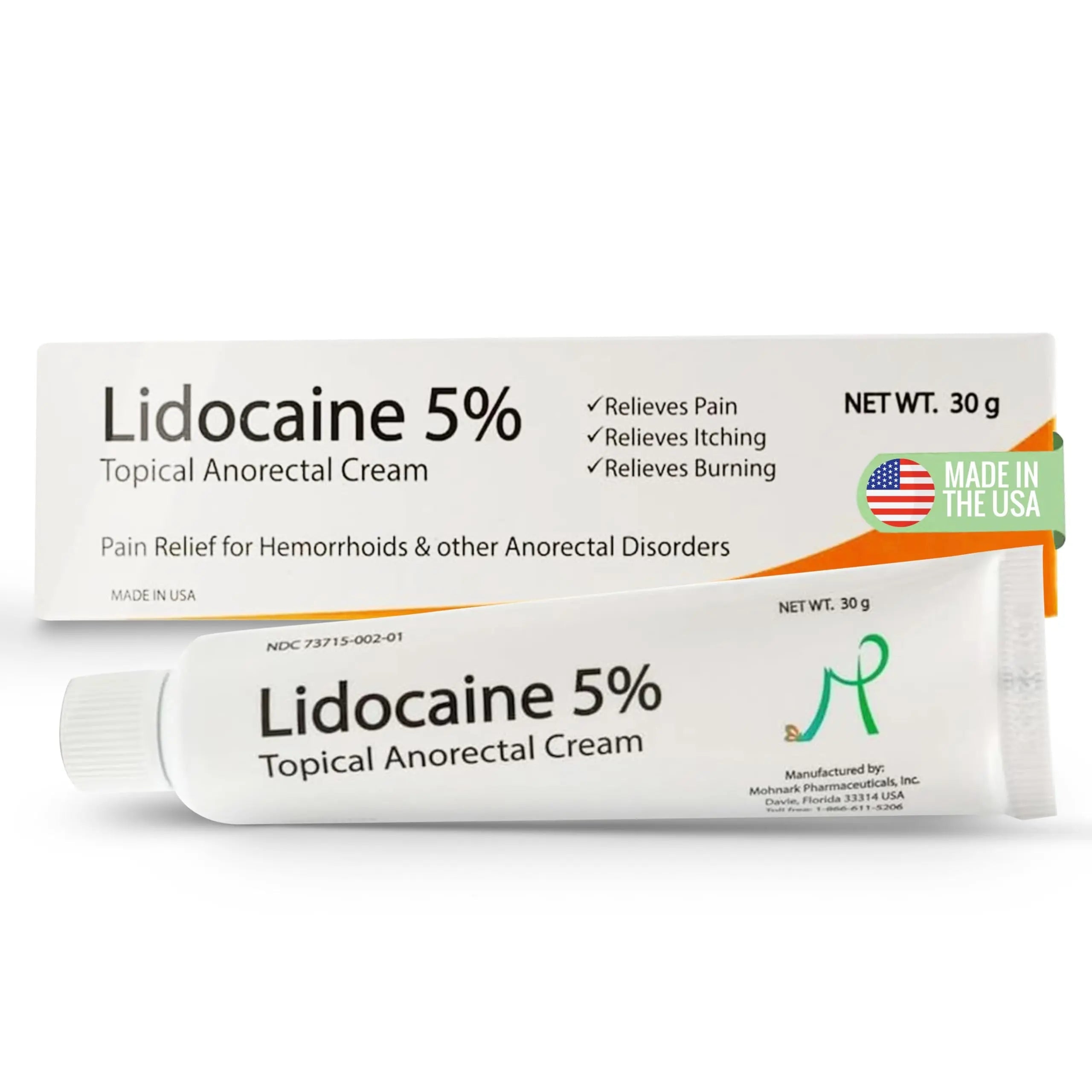 Mohnark Maximum Strength Lidocaine Hemorrhoid Treatment Cream for External and Internal Hemorrhoids Treatment Burn Itch Pain Relief Anal Cream Topical Anorectal Numbing Cream- 30 Gram Tube Made in USA MOHNARK buy supplements canada