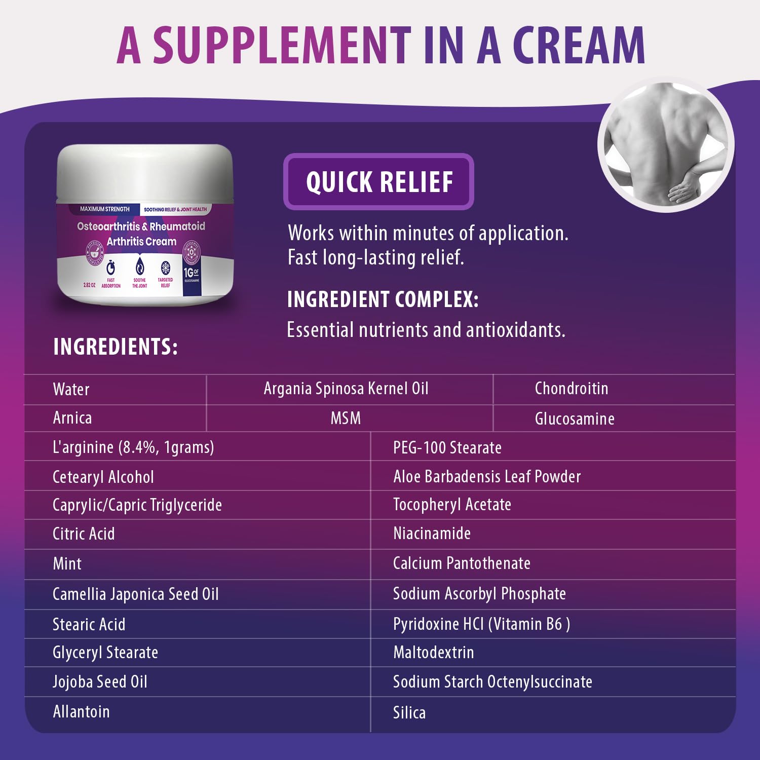 Osteoarthritis And Rhematoid Arthritis Cream By PMT – Soothing Relief For Your Knees and Hands. Includes 1 Gram Of Glucosamine; Arnica, Arginine, Glucosamine, Aloe - Cooling relief for Hands and Knees M PAIN MANAGEMENT TECHNOLOGIES buy supplements canada